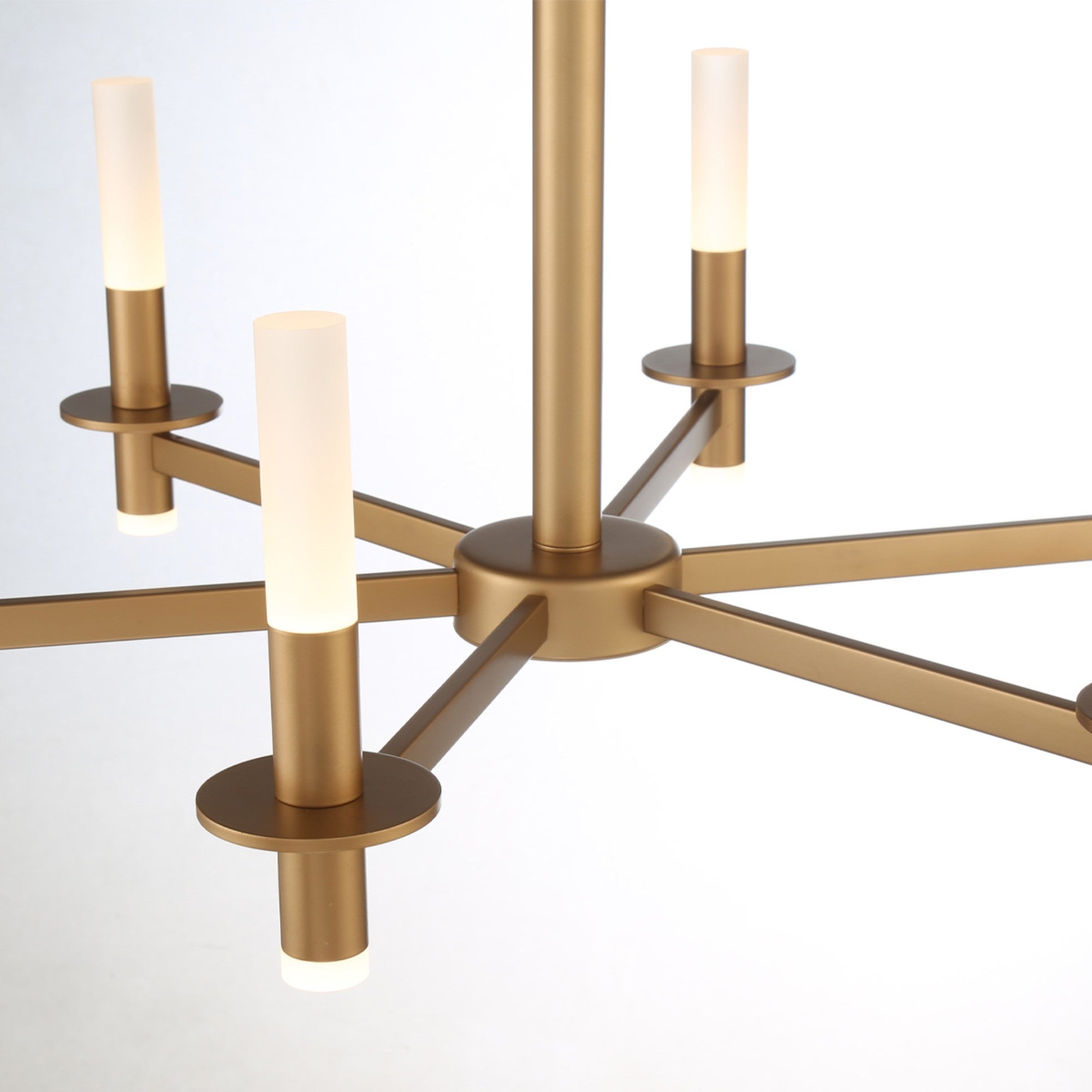 Torna 6-Light 28" LED Linear Chandelier, Gold Finish - Bees Lighting