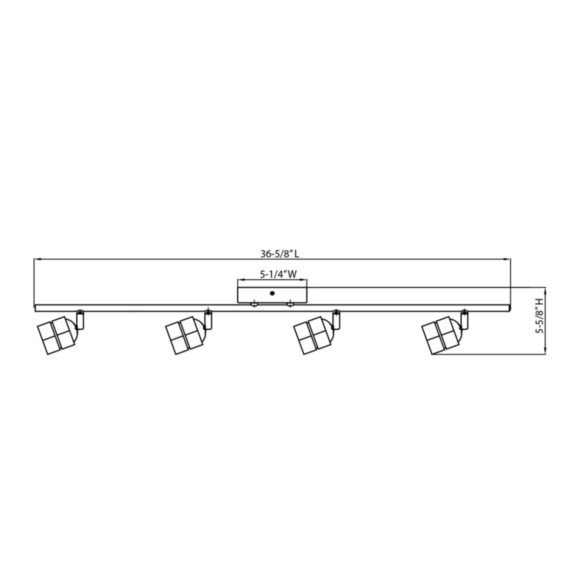 Cantrell 37" LED Fixed Rail, Satin Nickel Finish - Bees Lighting