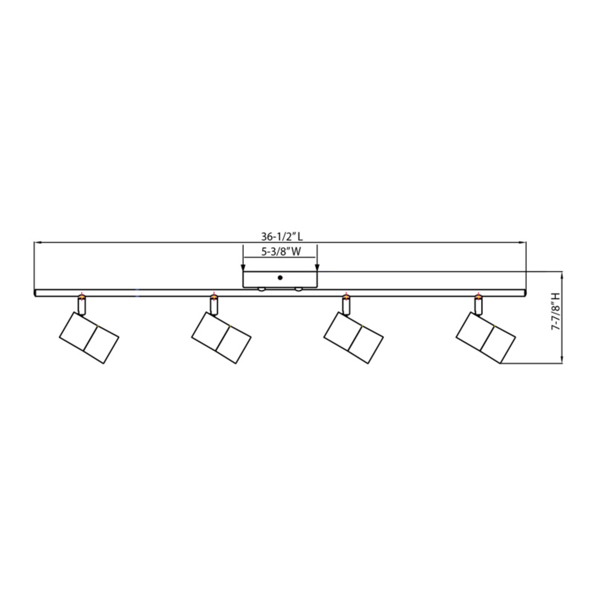 Gramercy 37" LED Fixed Rail, Satin Nickel Finish - Bees Lighting