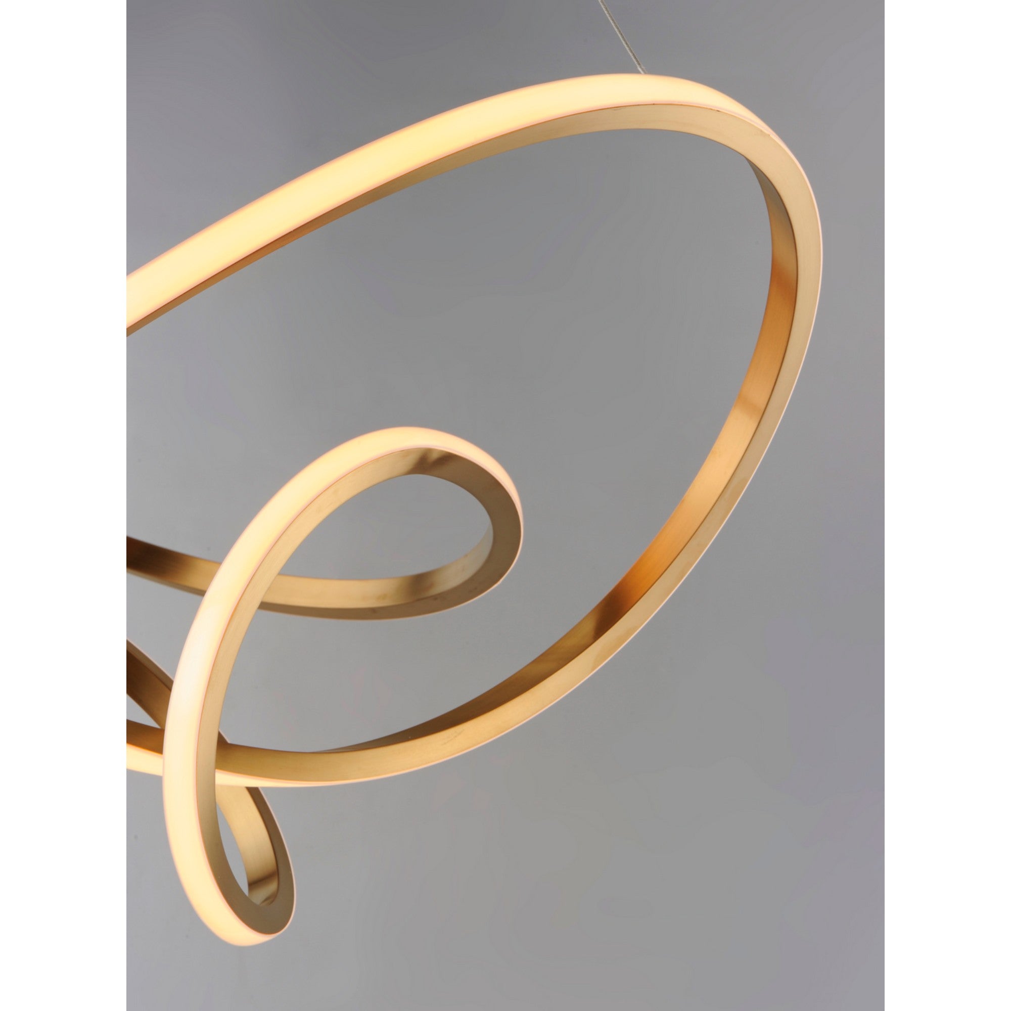 Perpetual 43" LED Pendant, Brushed Champagne Finish - Bees Lighting