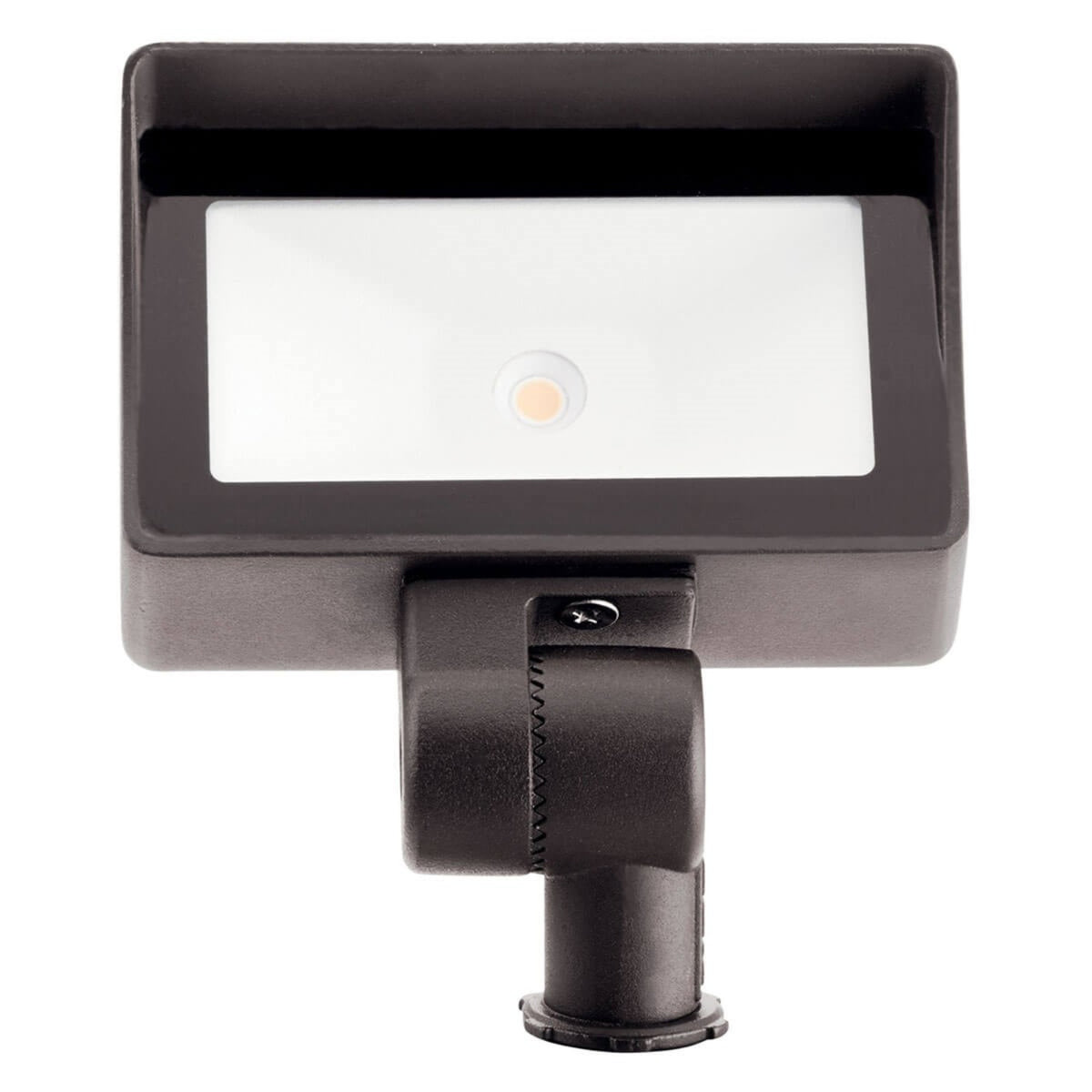 Rectangular textured bronze LED accent wash light with adjustable mounting arm