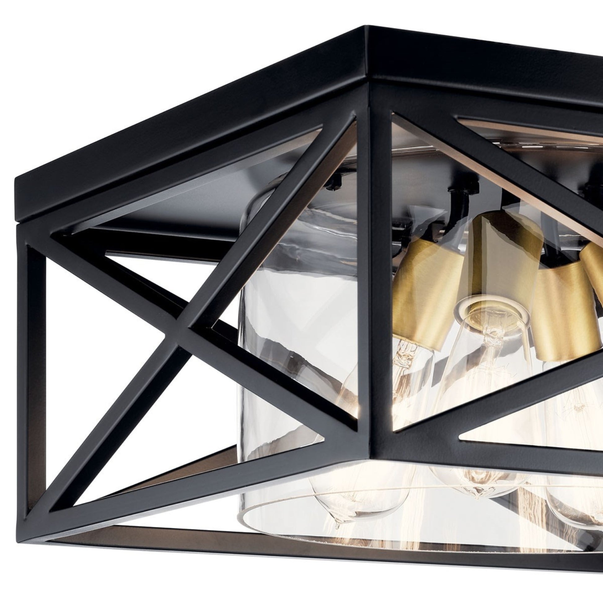 Moorgate 16" 4-Light Flush Mount, Black Finish - Bees Lighting