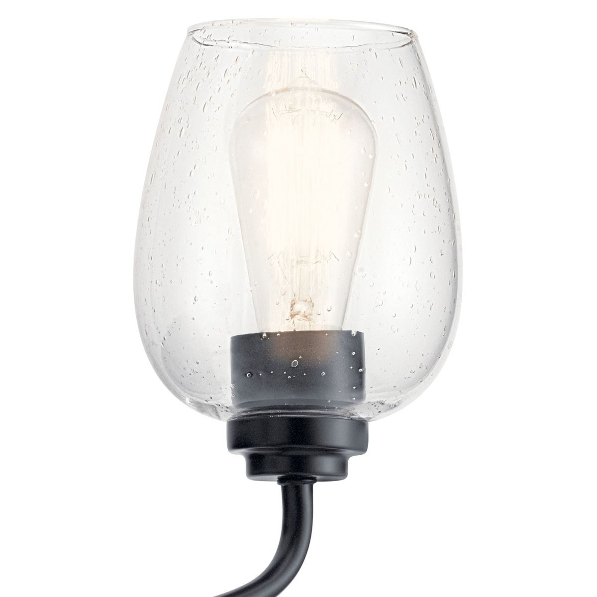 Valserrano 5" Wall Sconce, Black Finish, Clear Seeded Glass - Bees Lighting