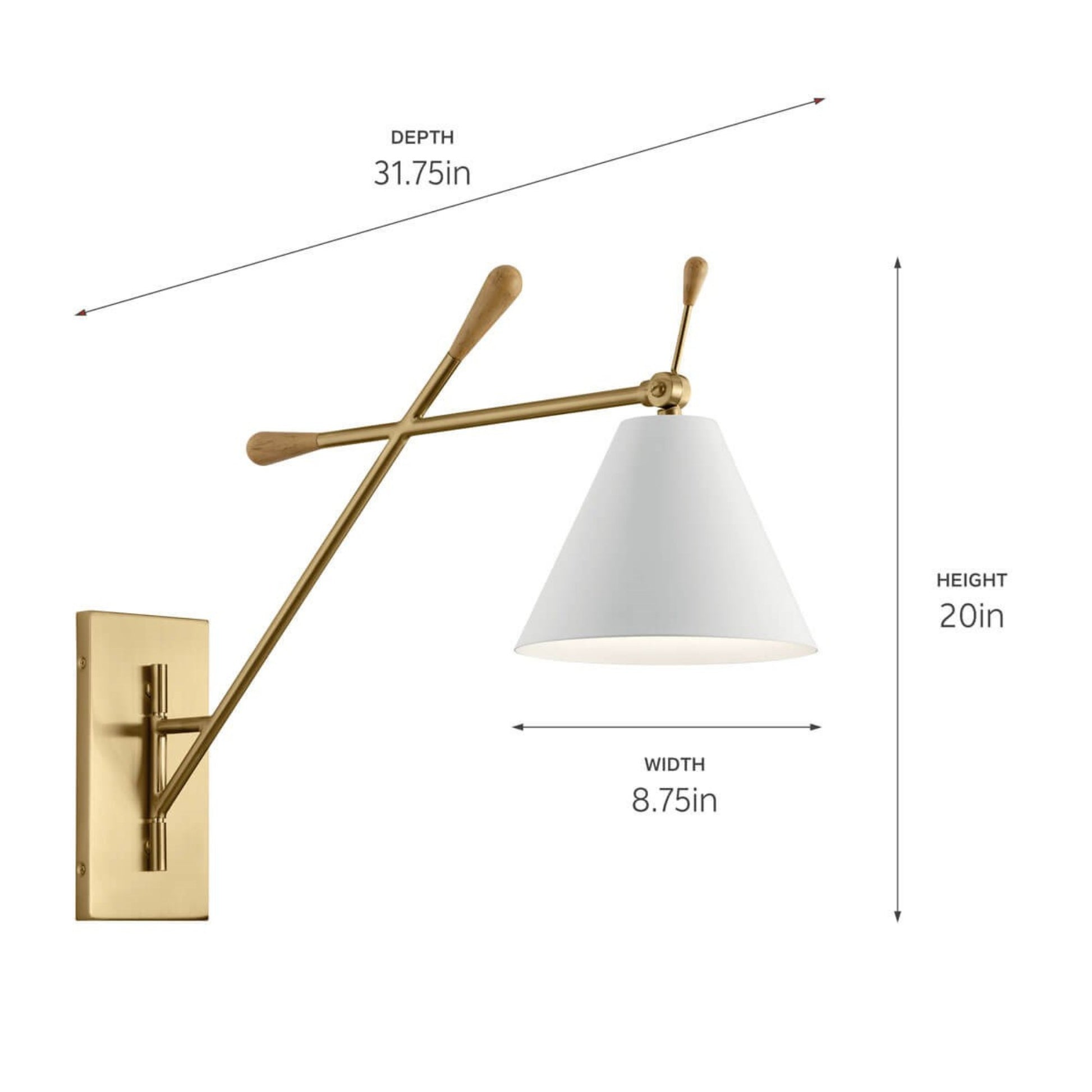 Finnick 9" Wall Sconce, Champagne Gold Finish - Bees Lighting