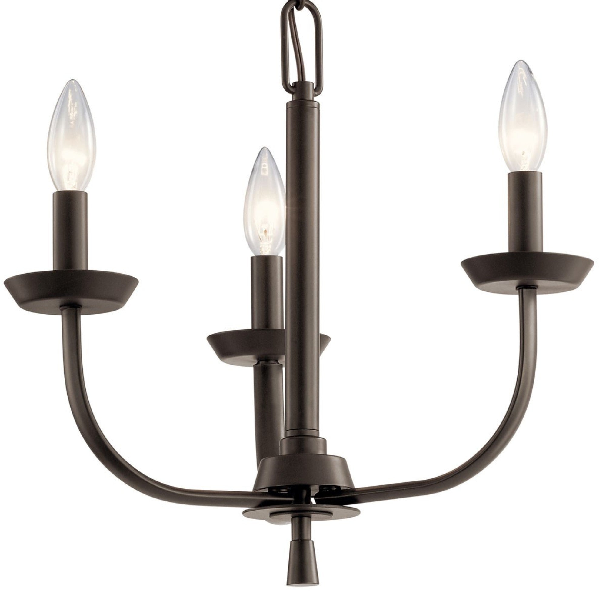 Kennewick 16" 3-Light Mini Chandelier, Olde Bronze Finish - Bees Lighting