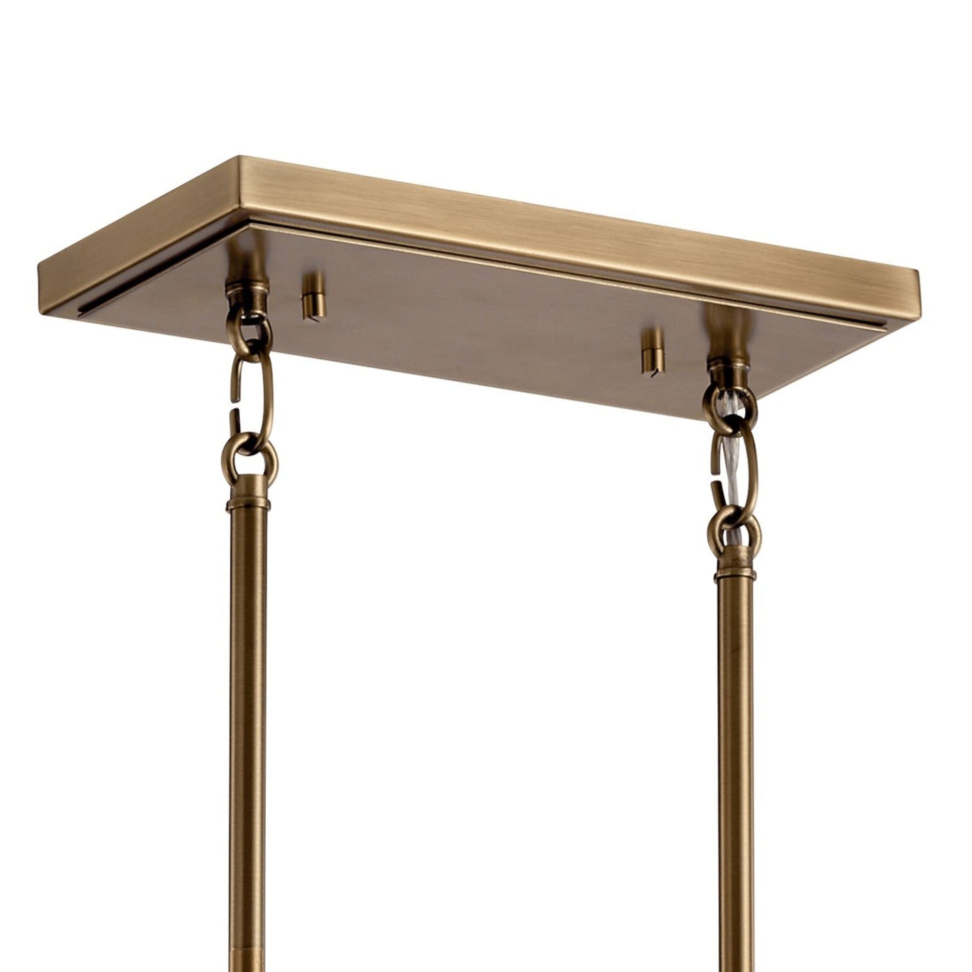 Aivian 42" 8-Light Linear Chandelier, Weathered Brass Finish - Bees Lighting