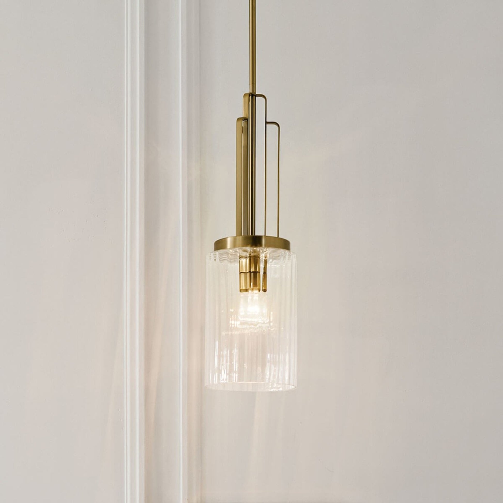 Kimrose 7" Mini Pendant, Brushed Natural Brass Finish - Bees Lighting