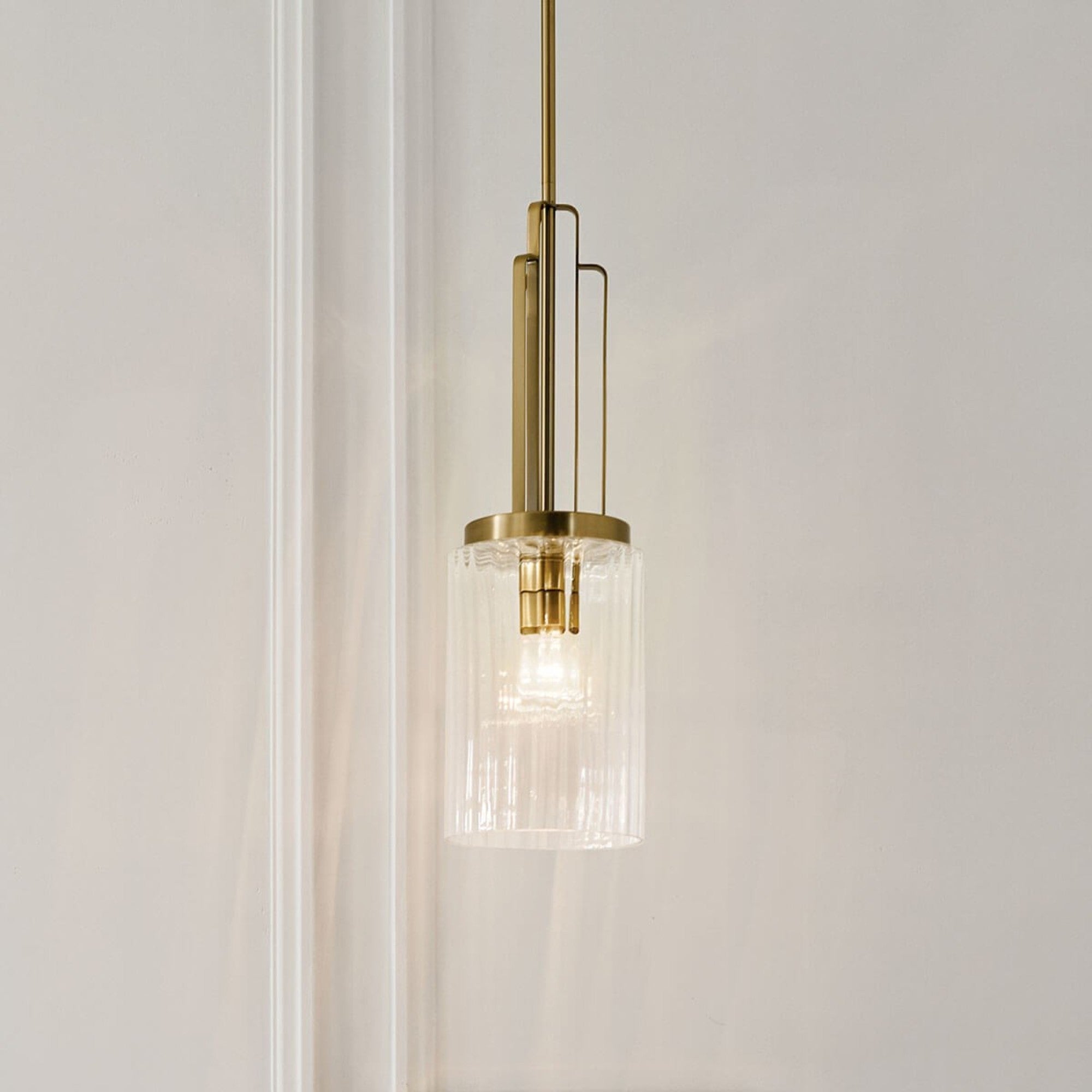 Kimrose 7" Mini Pendant, Brushed Natural Brass Finish - Bees Lighting