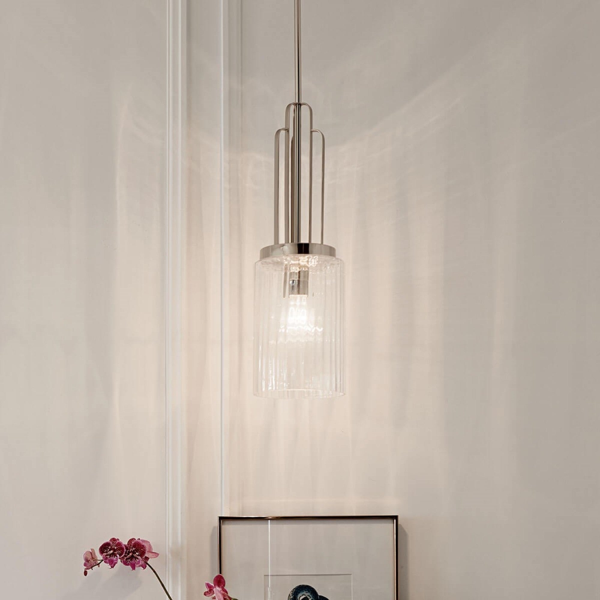 Kimrose 7" Mini Pendant, Polished Nickel Finish - Bees Lighting