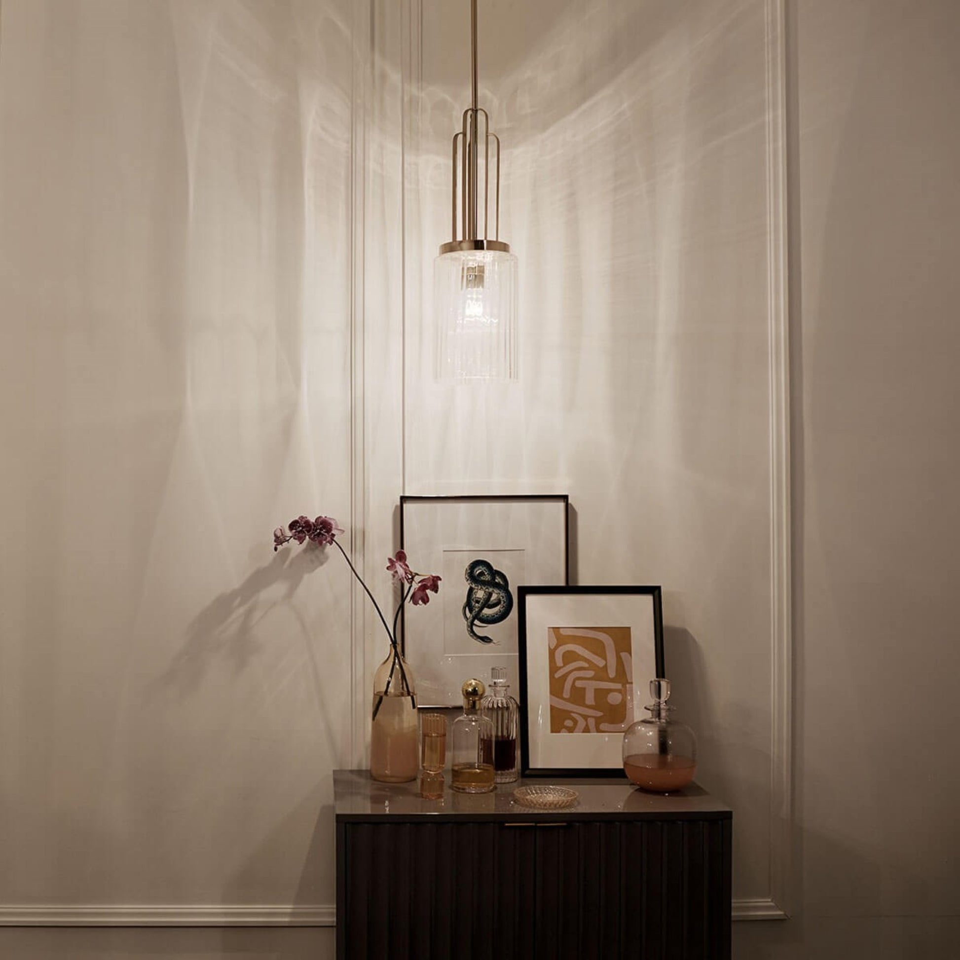 Kimrose 7" Mini Pendant, Polished Nickel Finish - Bees Lighting