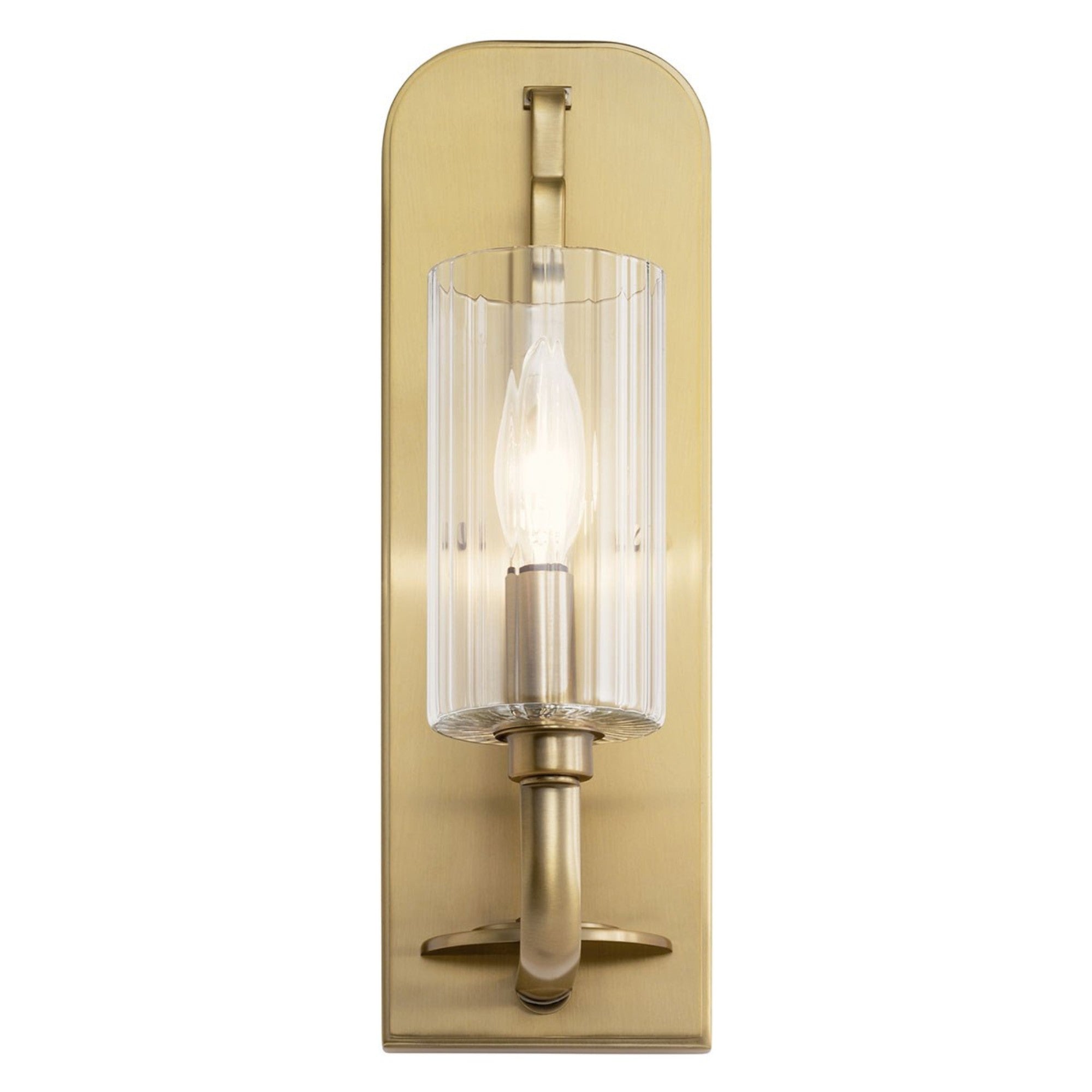 Kimrose 14" Wall Sconce, Brushed Natural Brass Finish - Bees Lighting