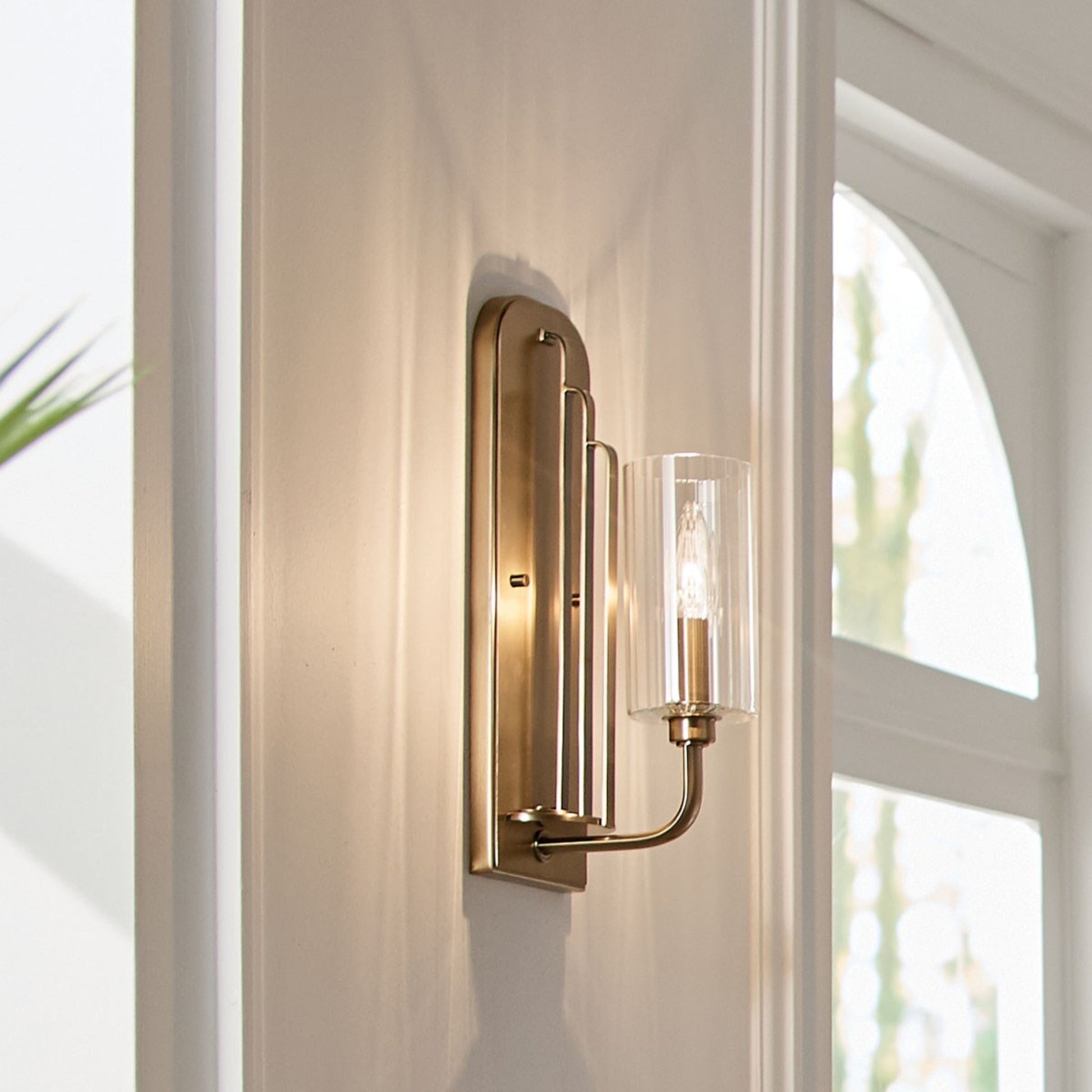 Kimrose 14" Wall Sconce, Brushed Natural Brass Finish - Bees Lighting