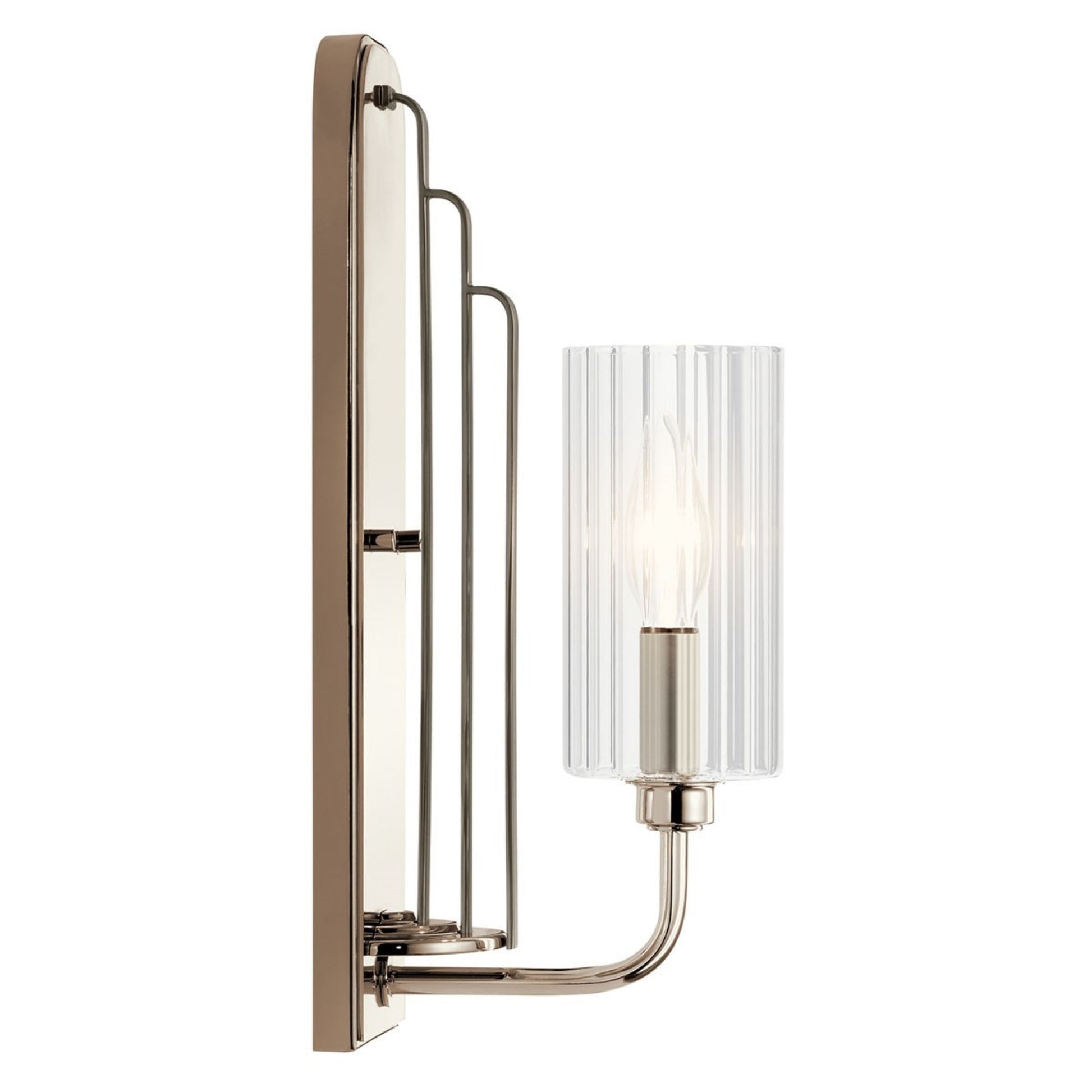 Kimrose 14" Wall Sconce, Polished Nickel Finish - Bees Lighting