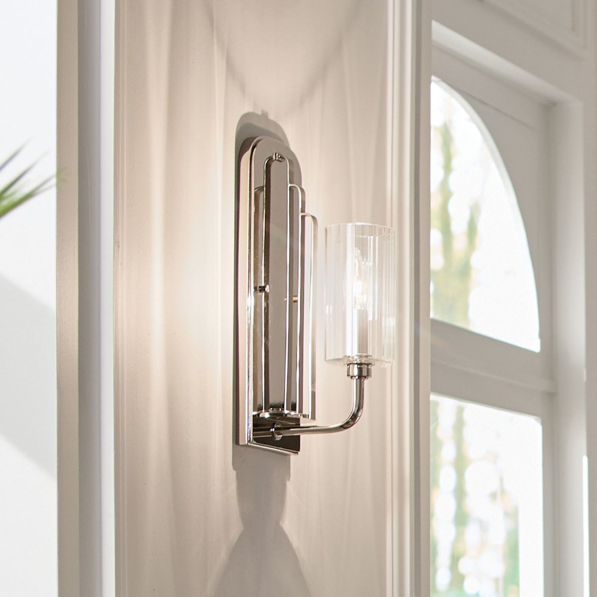 Kimrose 14" Wall Sconce, Polished Nickel Finish - Bees Lighting