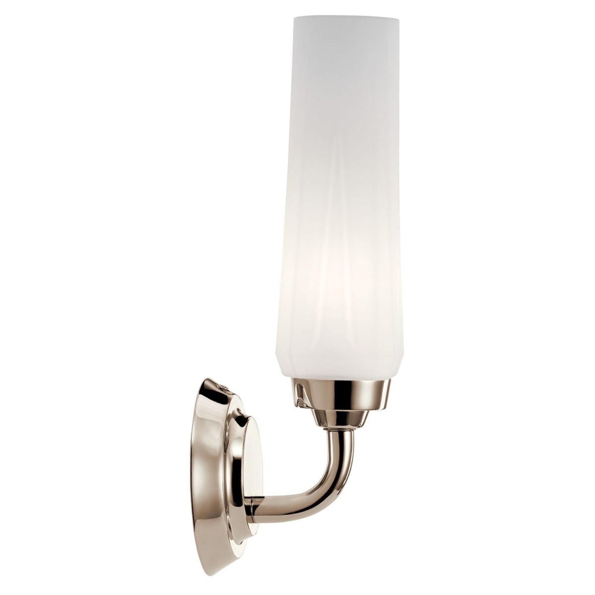 Truby 12" Wall Sconce, Polished Nickel Finish - Bees Lighting