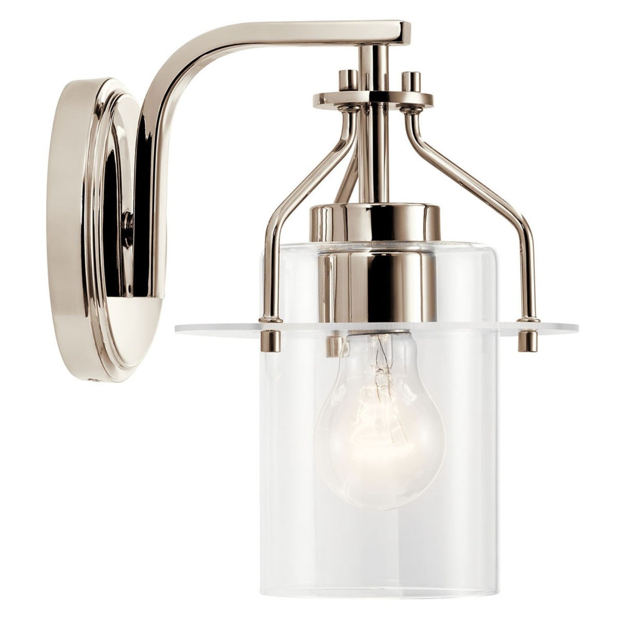 Everett 9" Wall Sconce, Polished Nickel Finish - Bees Lighting
