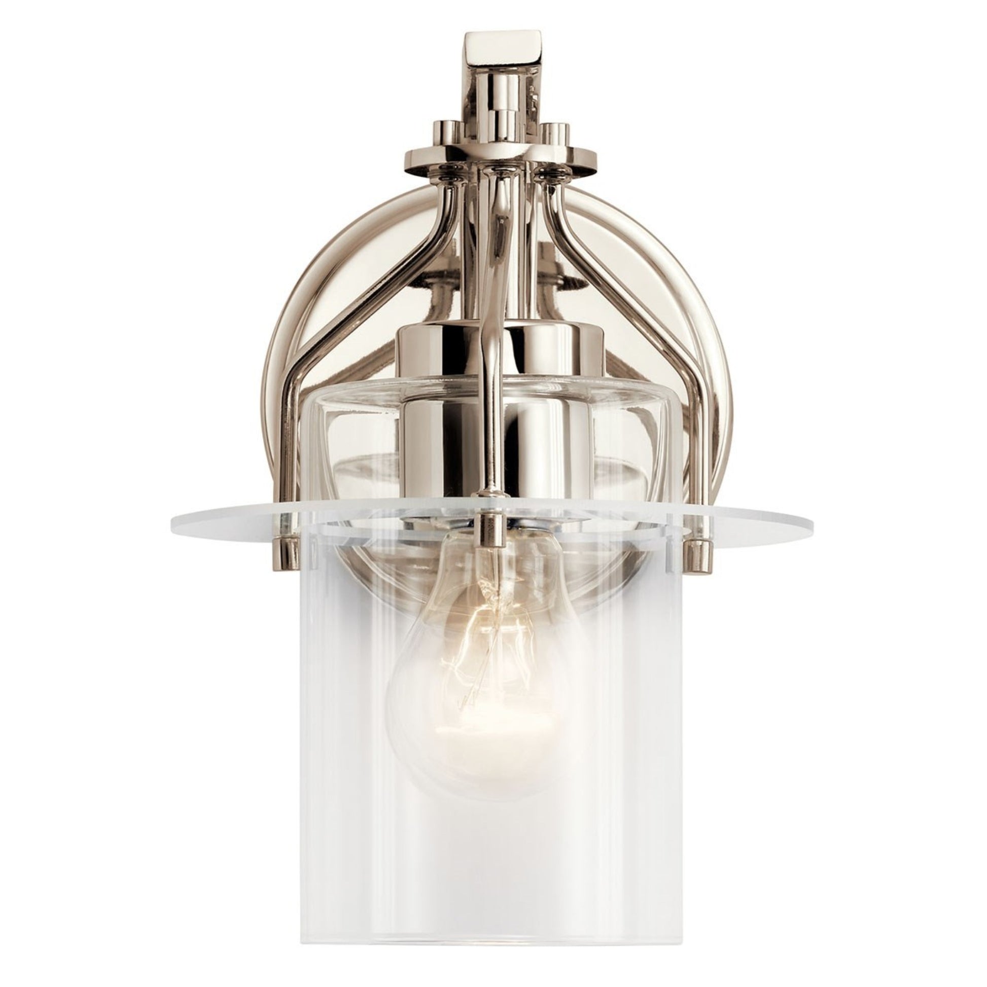 Everett 9" Wall Sconce, Polished Nickel Finish - Bees Lighting