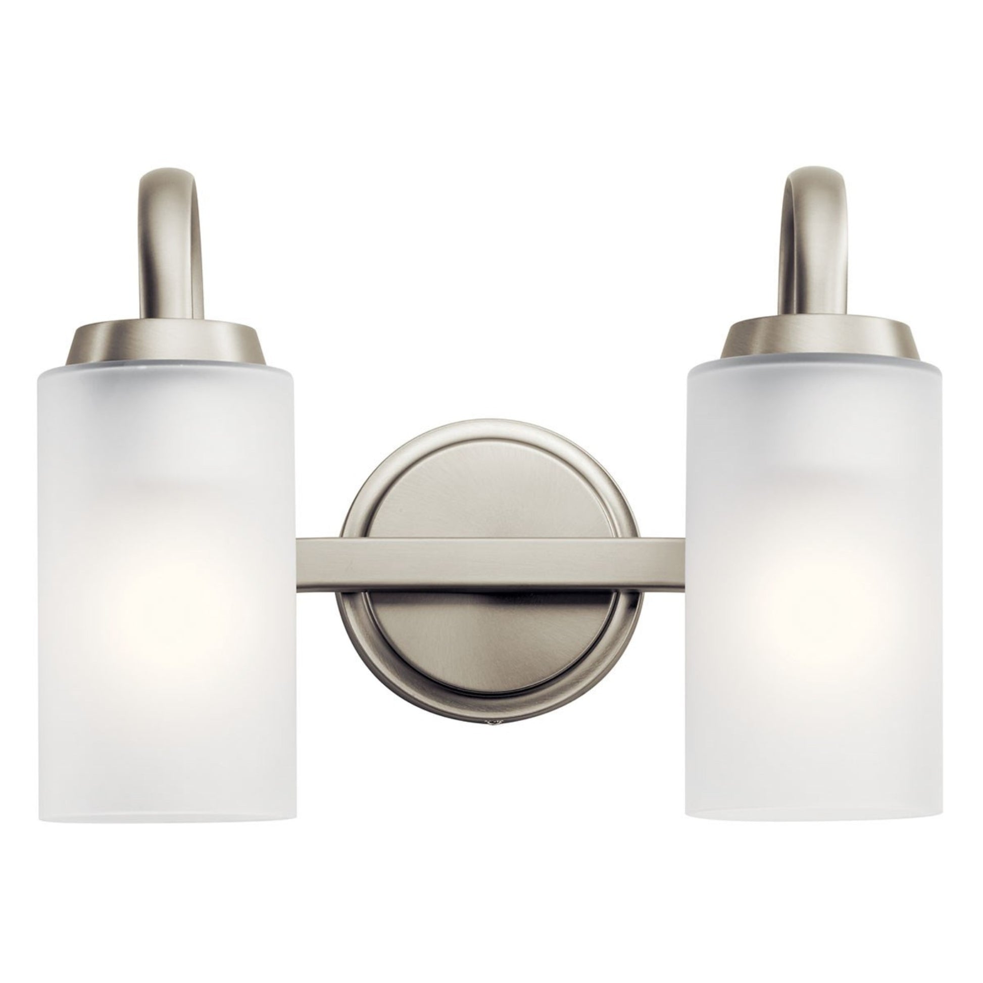 Kennewick 13" 2-Light Bath Vanity Light, Brushed Nickel Finish - Bees Lighting