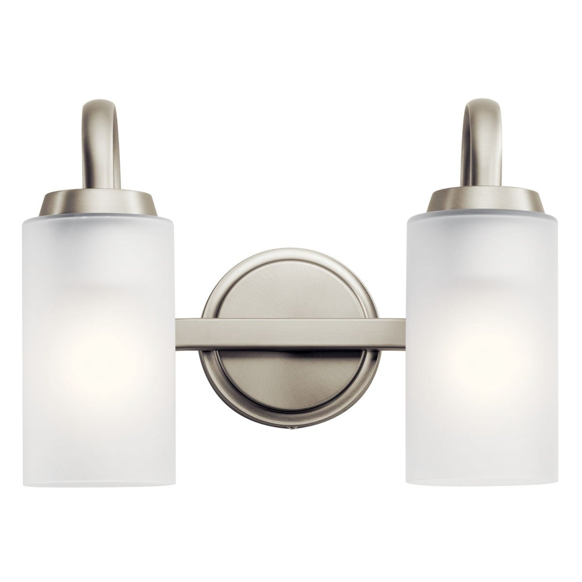 Kennewick 13" 2-Light Bath Vanity Light, Brushed Nickel Finish - Bees Lighting