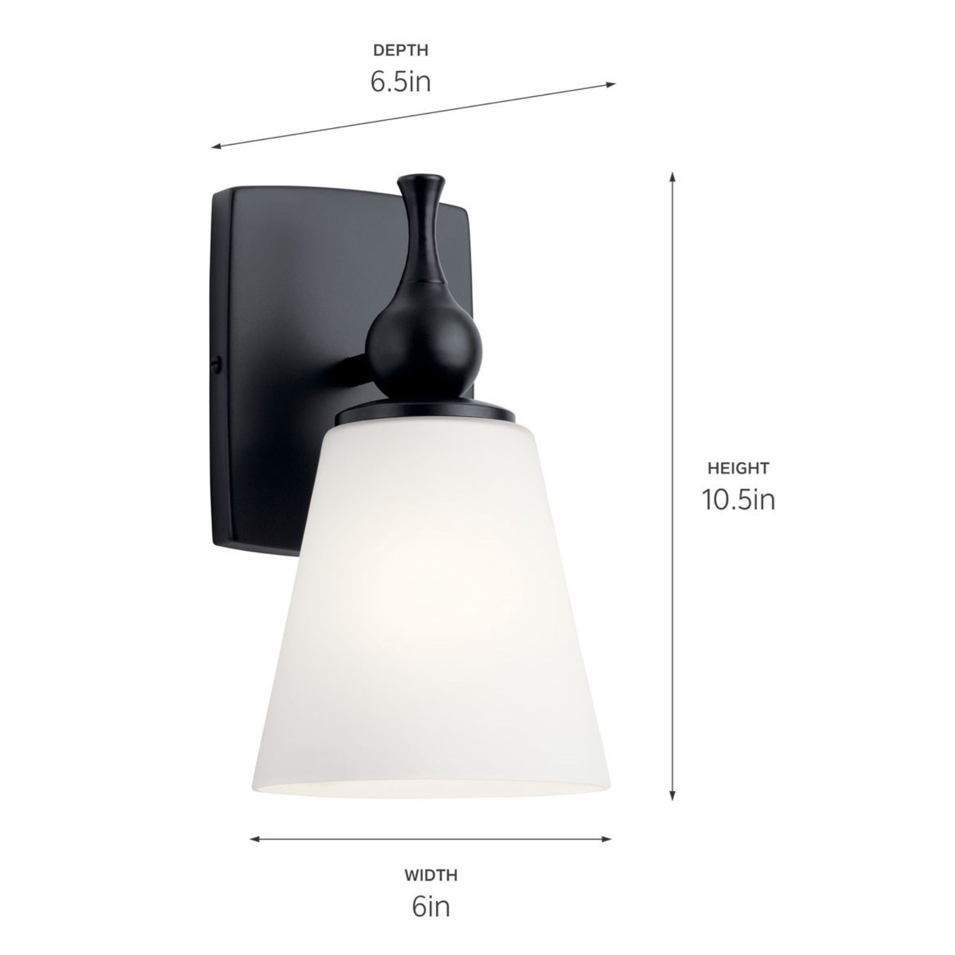 Cosabella 11" Wall Sconce, Black Finish - Bees Lighting