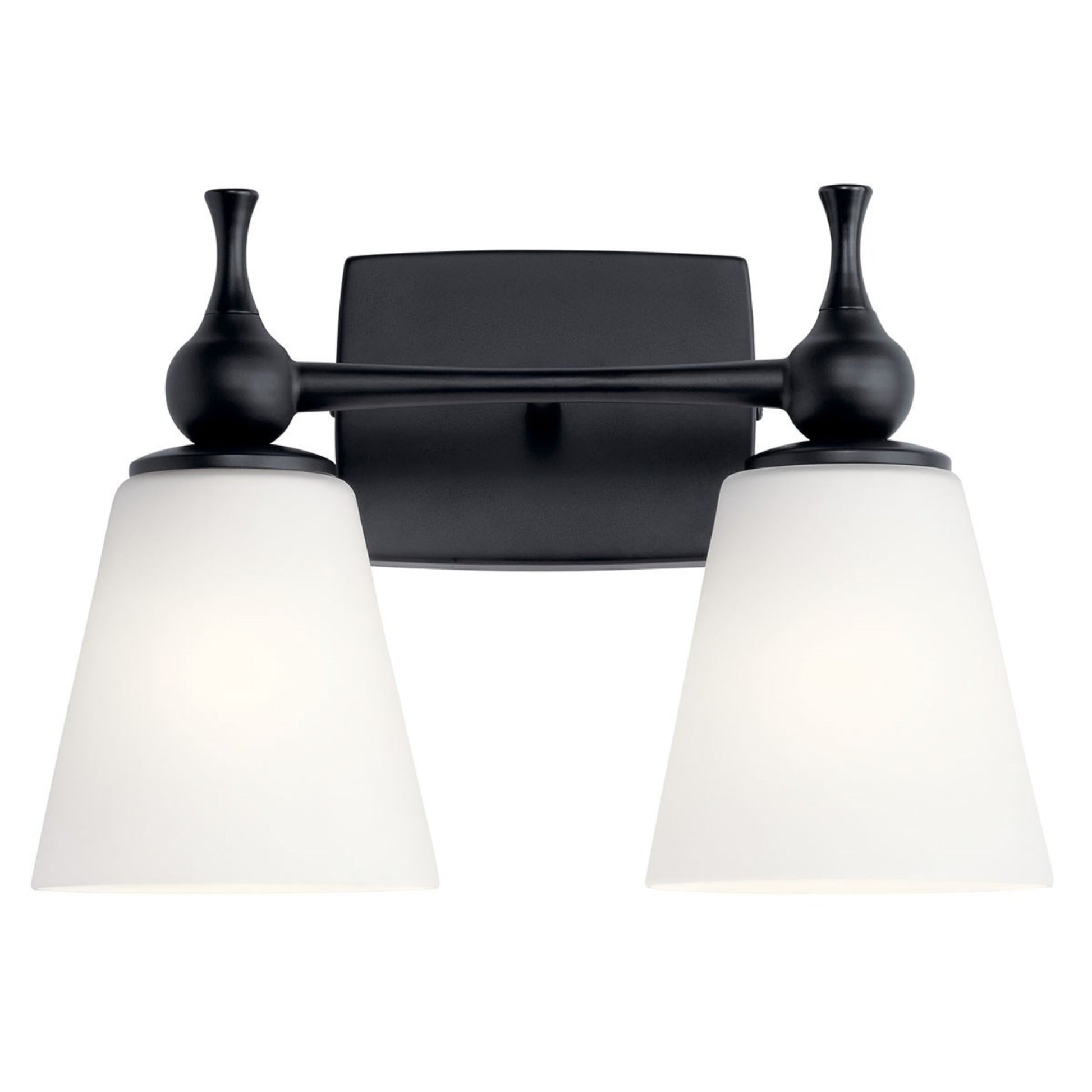 Cosabella 15" 2-Light Bath Vanity Light, Black Finish - Bees Lighting