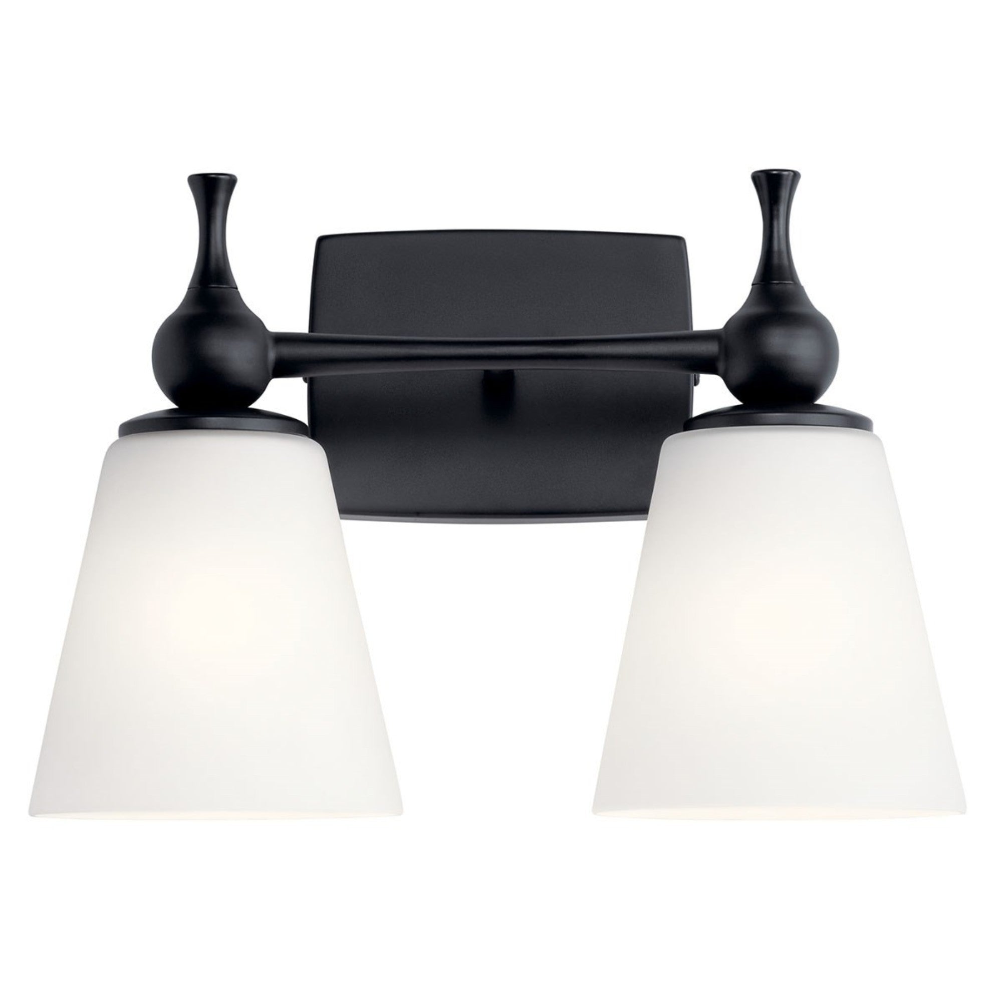Cosabella 15" 2-Light Bath Vanity Light, Black Finish - Bees Lighting