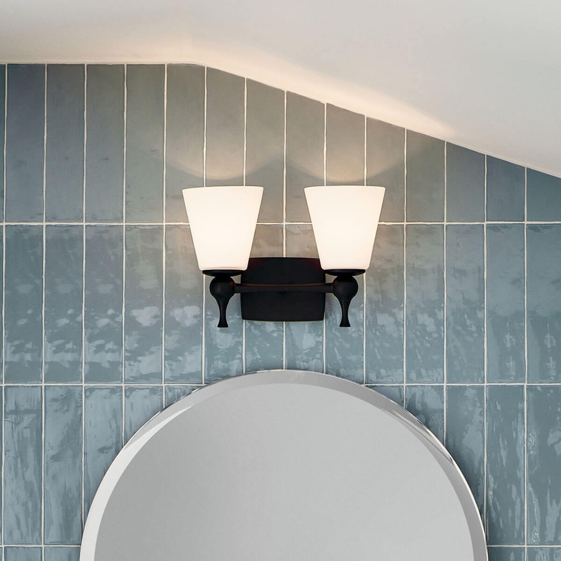 Cosabella 15" 2-Light Bath Vanity Light, Black Finish - Bees Lighting