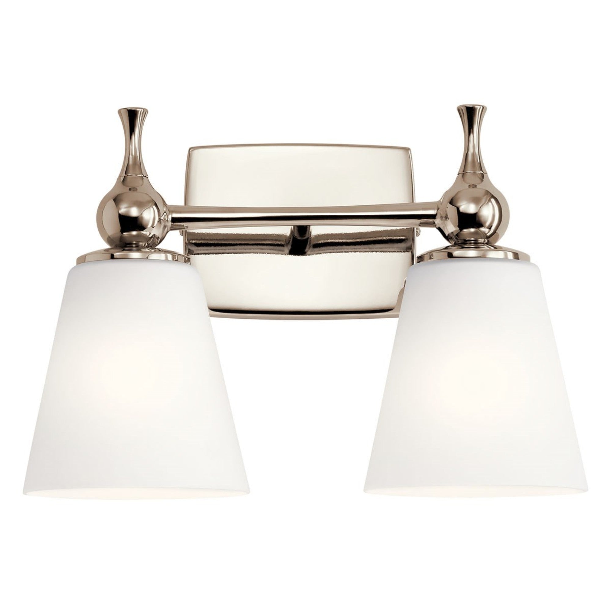 Cosabella 15" 2-Light Bath Vanity Light, Polished Nickel Finish - Bees Lighting