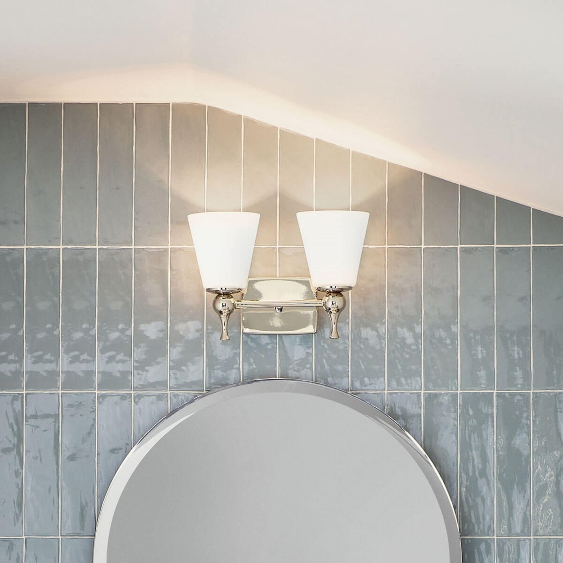 Cosabella 15" 2-Light Bath Vanity Light, Polished Nickel Finish - Bees Lighting