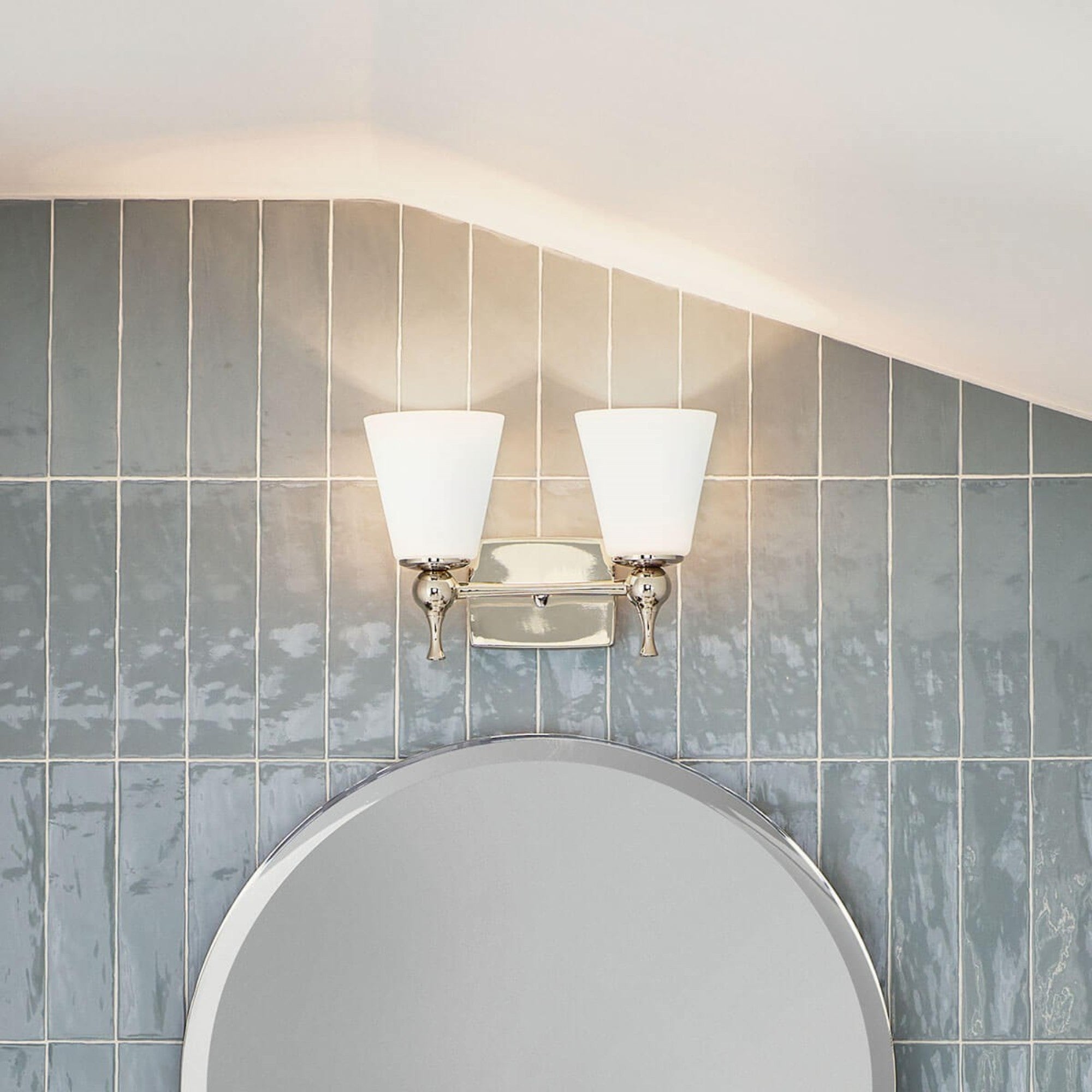 Cosabella 15" 2-Light Bath Vanity Light, Polished Nickel Finish - Bees Lighting