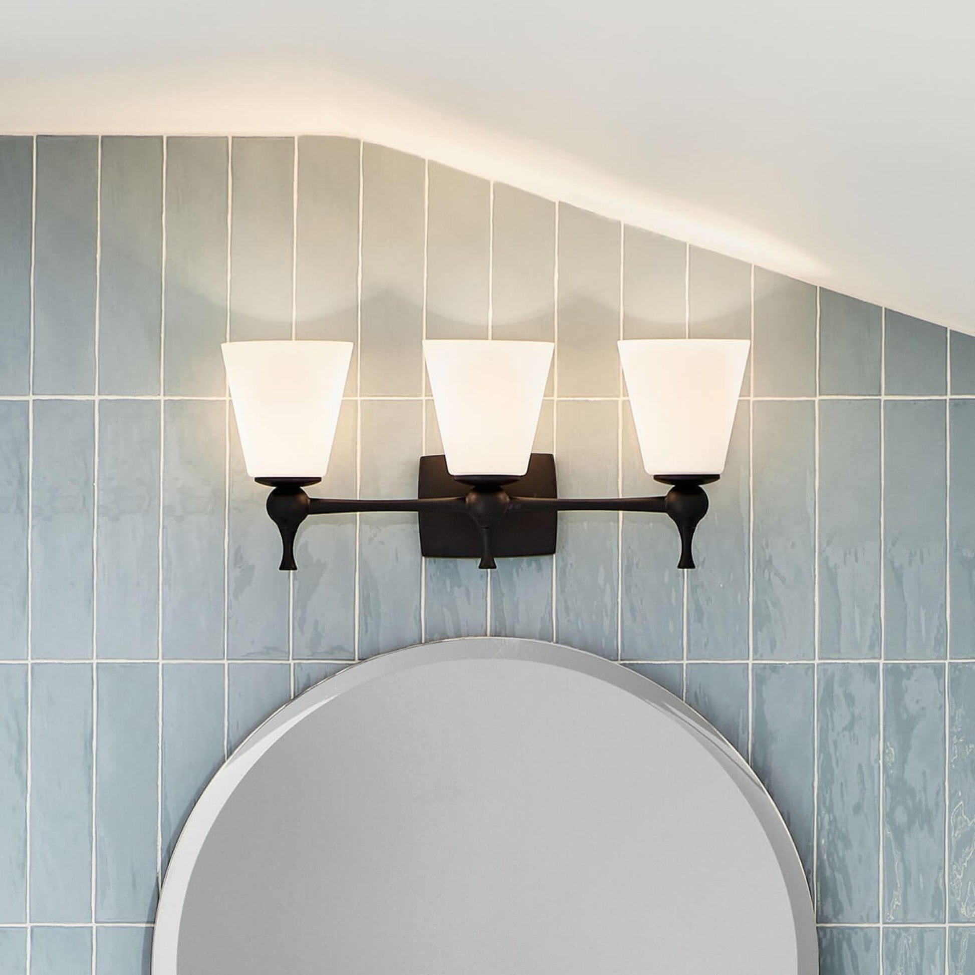 Cosabella 24" 3-Light Bath Vanity Light, Black Finish - Bees Lighting