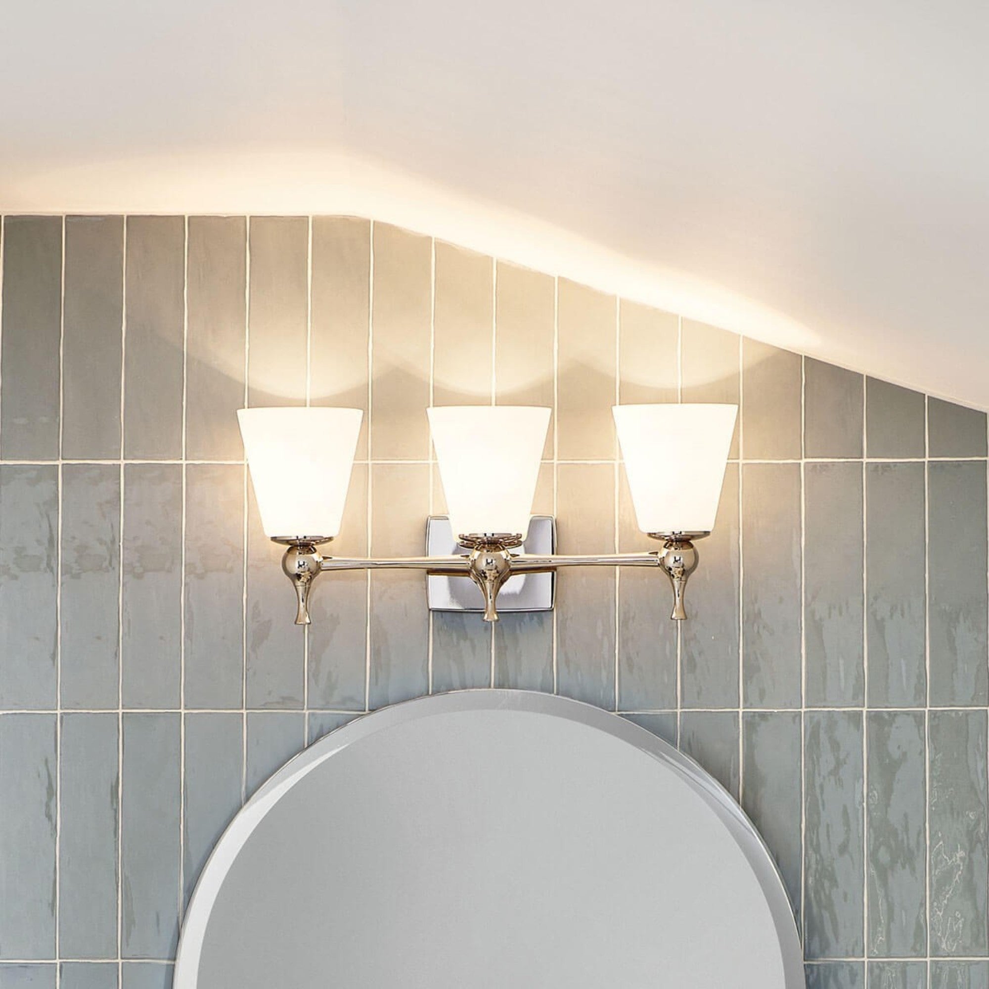 Cosabella 24" 3-Light Bath Vanity Light, Polished Nickel Finish - Bees Lighting