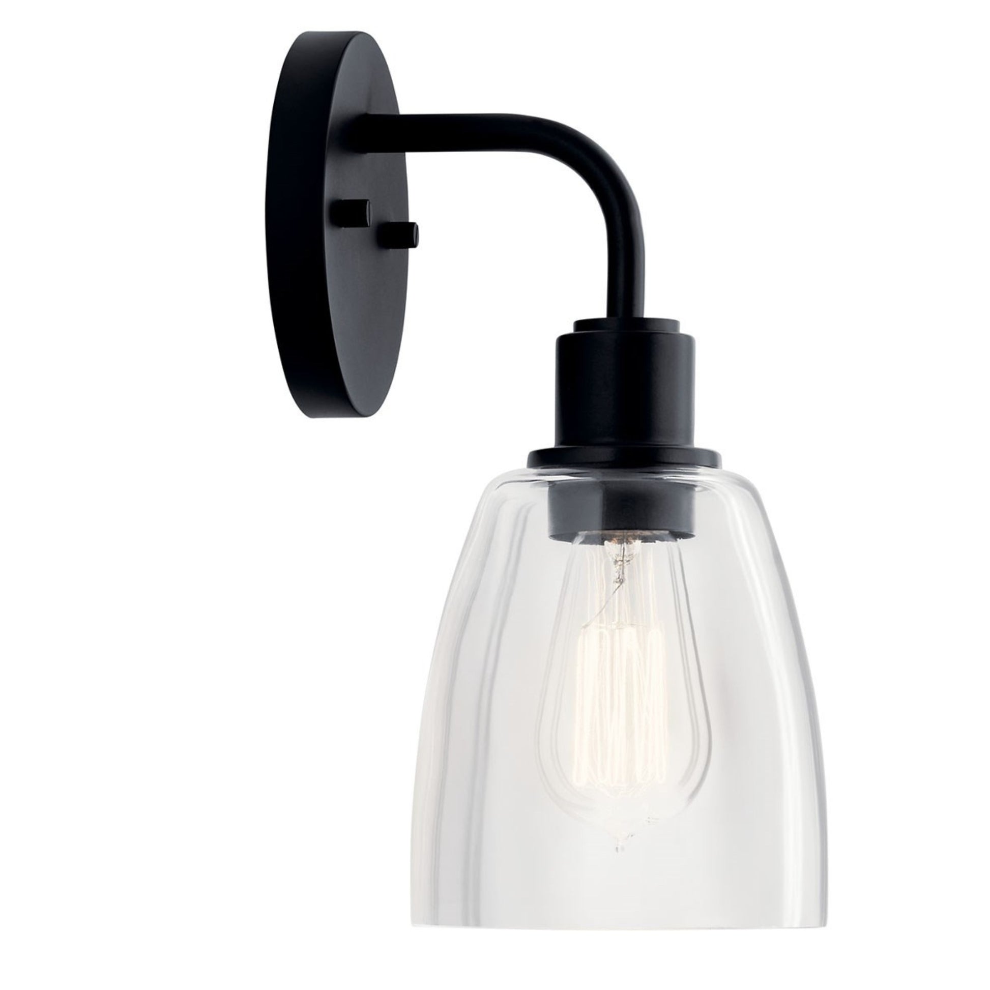 Meller 6" Wall Sconce, Black Finish - Bees Lighting