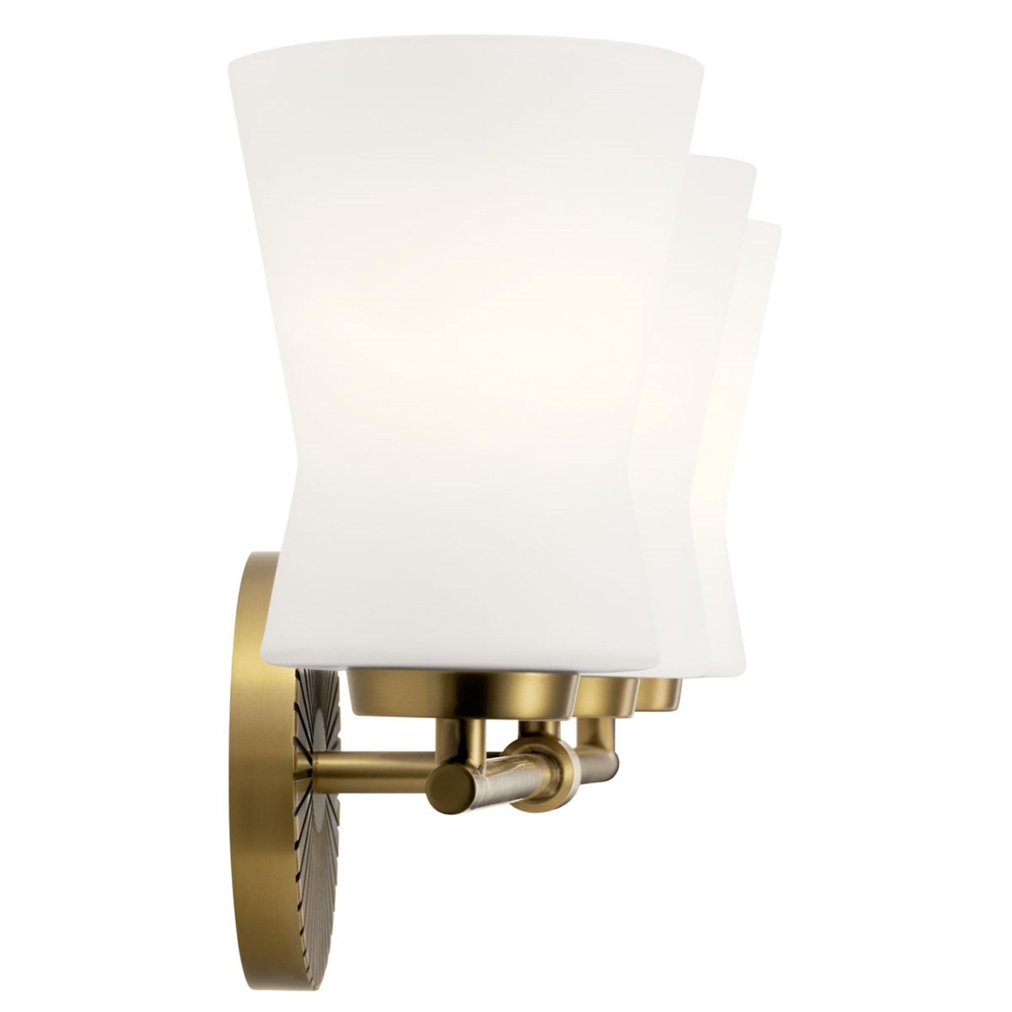 Brianne 25" 3-Light Bath Vanity Light, Brushed Natural Brass Finish - Bees Lighting