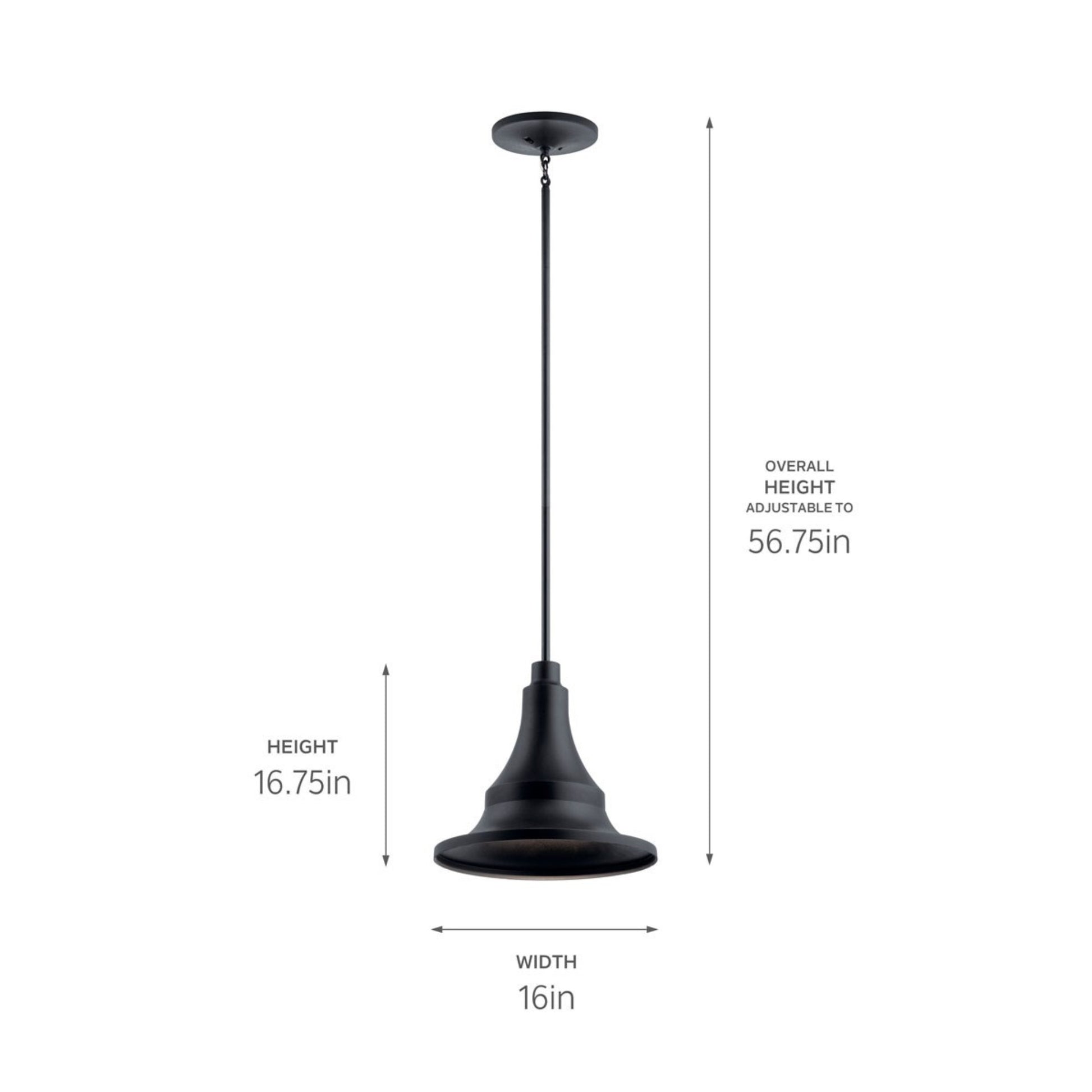 Hampshire 17" Outdoor Pendant, Textured Black Finish - Bees Lighting