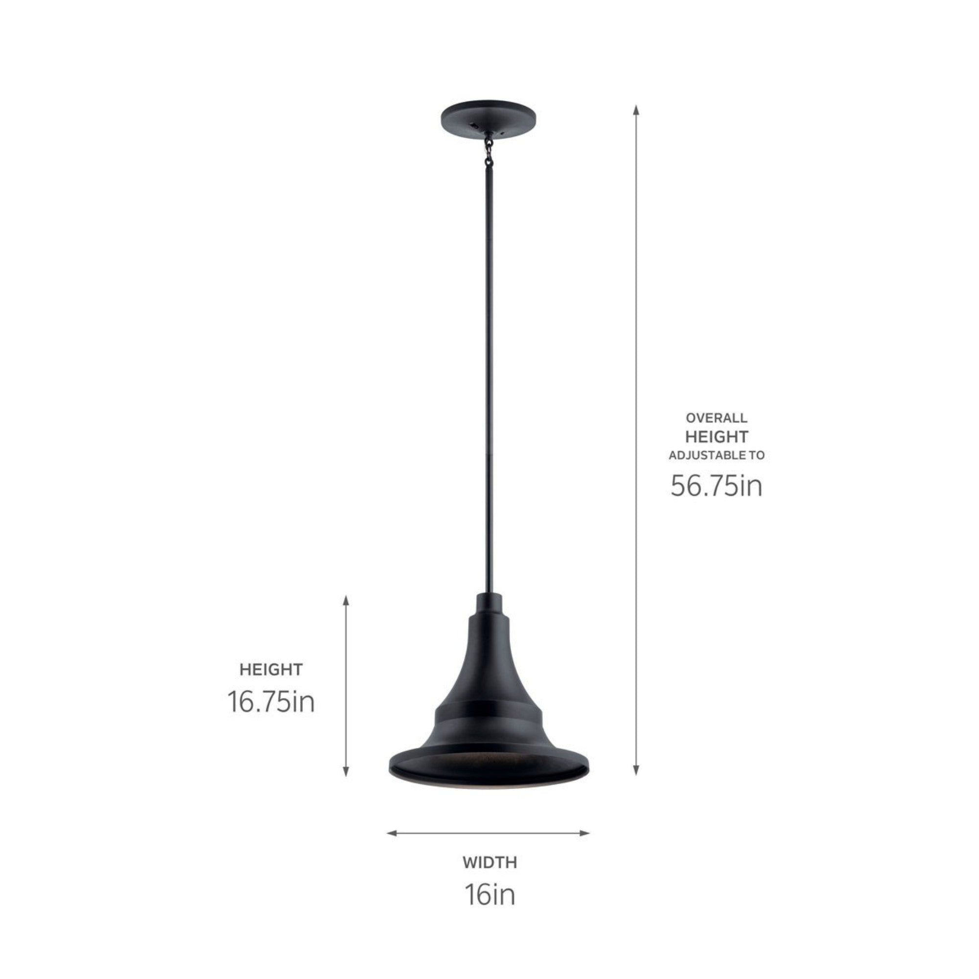 Hampshire 17" Outdoor Pendant, Textured Black Finish - Bees Lighting
