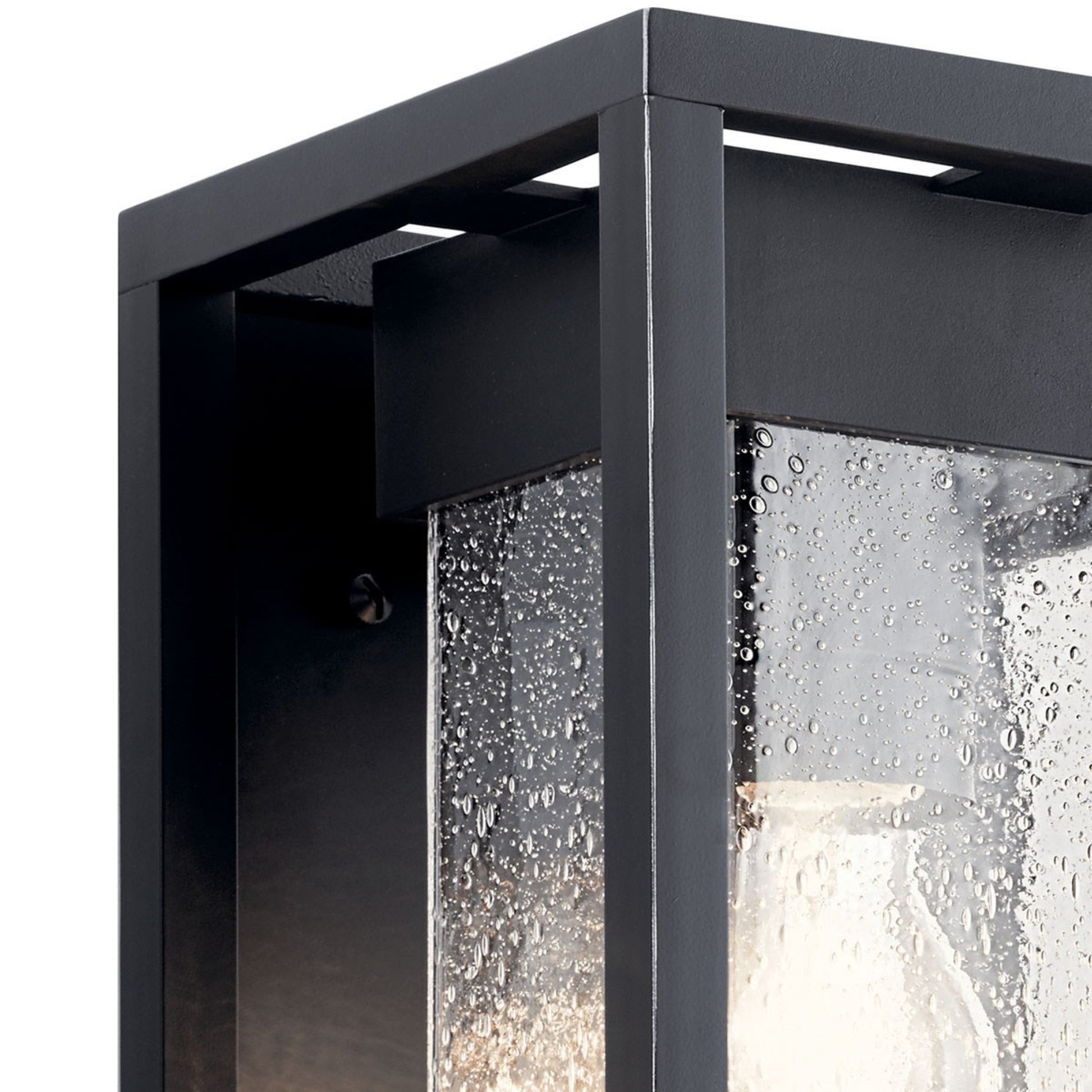 Mercer 12" Outdoor Wall Light, Black with Silver Highlights Finish - Bees Lighting