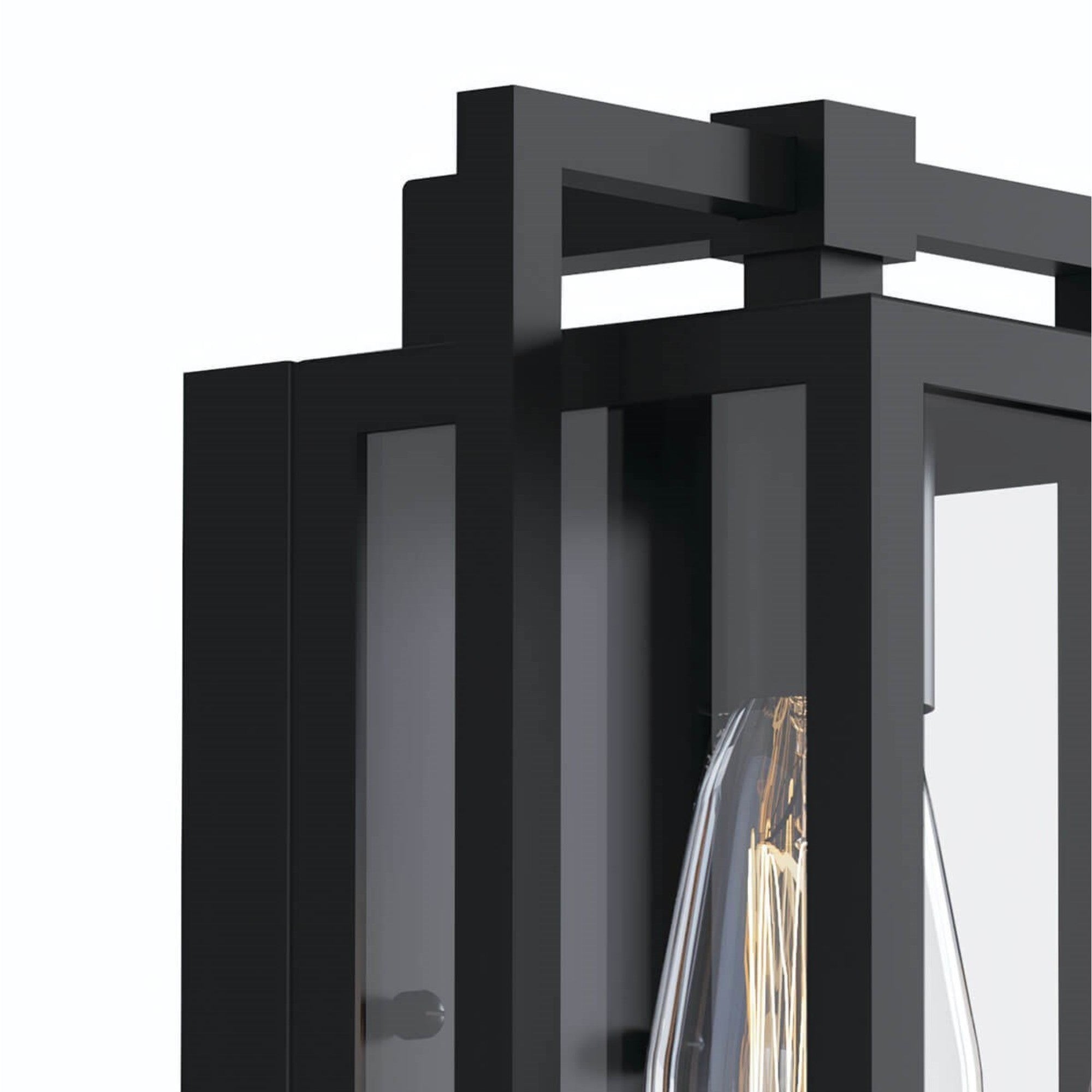 Goson 12" Outdoor Wall Light, Black Finish - Bees Lighting