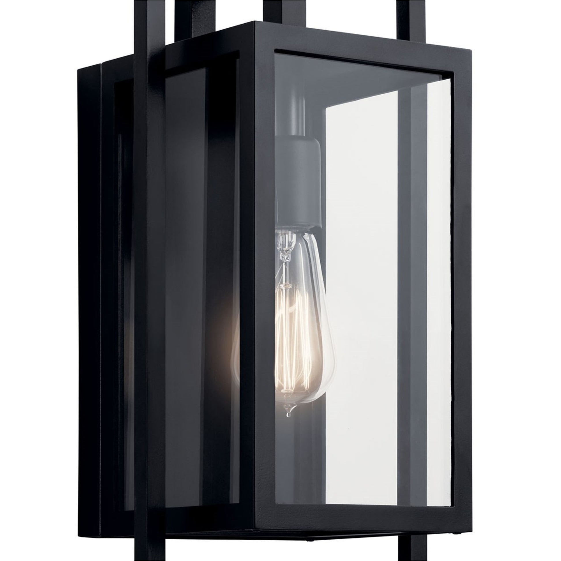 Goson 16" Outdoor Wall Light, Black Finish - Bees Lighting