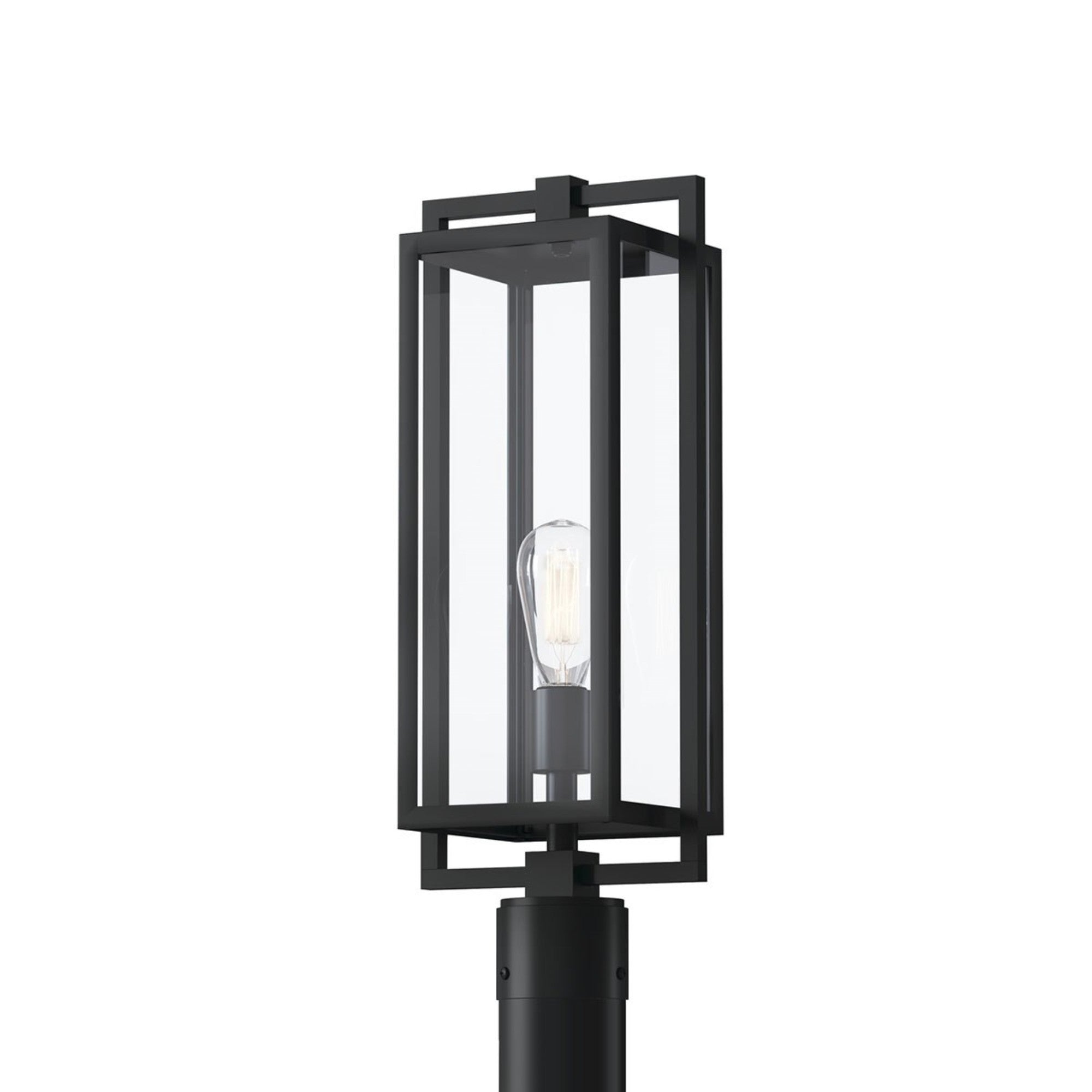 Goson 21" Outdoor Post Light, Black Finish - Bees Lighting
