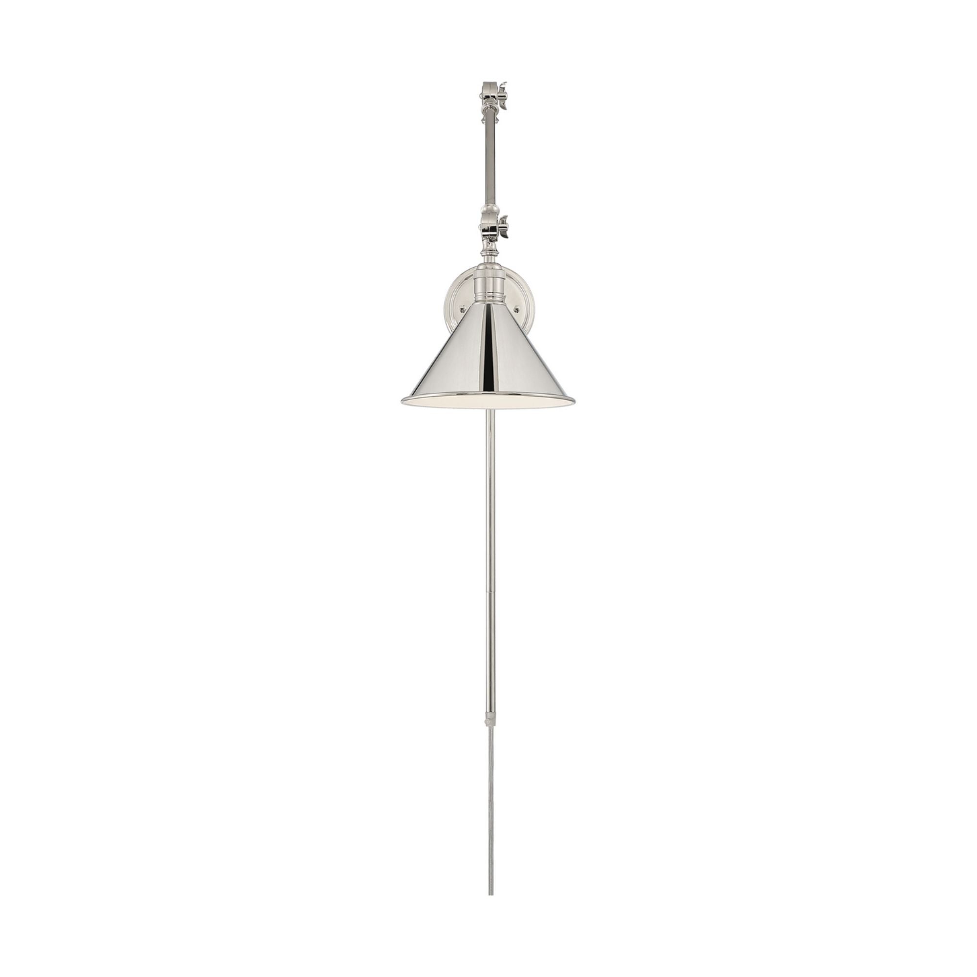 Delancey Plug In Swing Arm Wall Sconce Polished Nickel