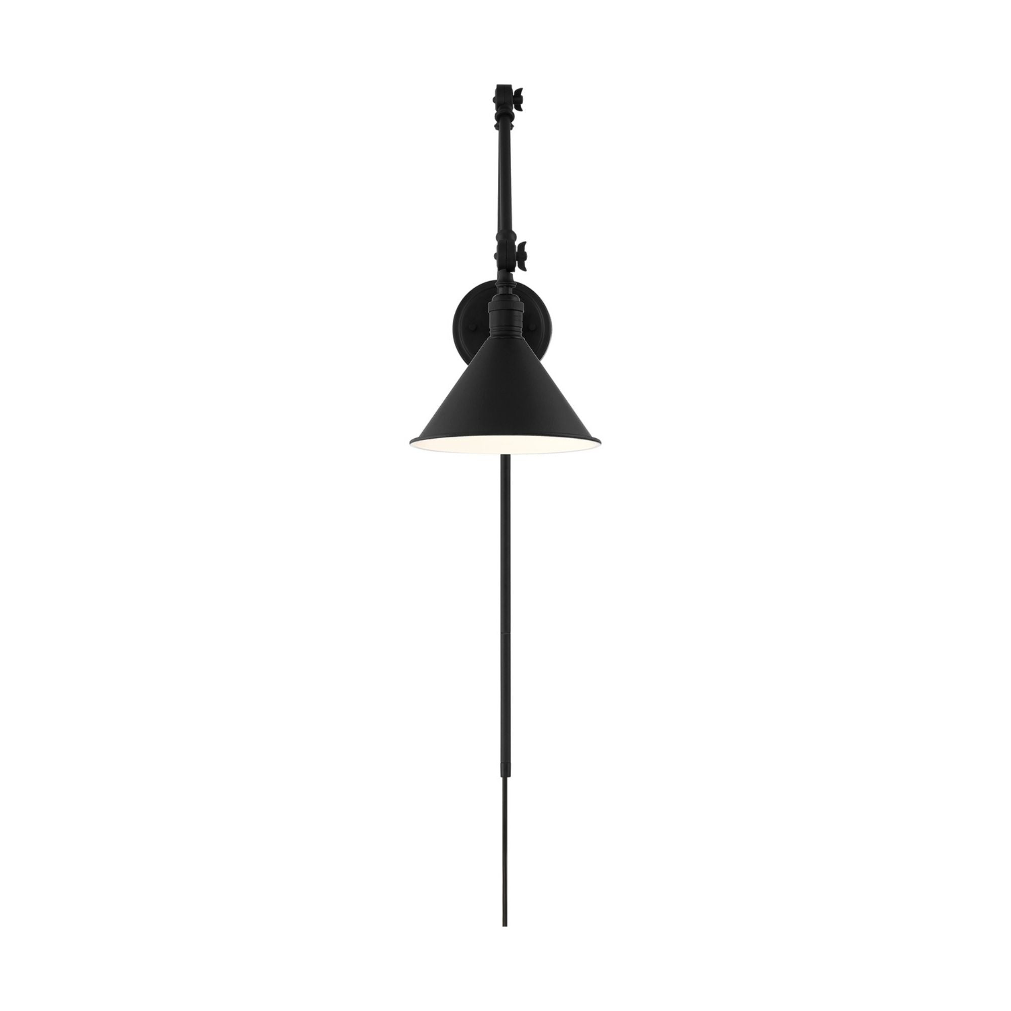 Delancey Plug In Swing Arm Wall Sconce Matte Black