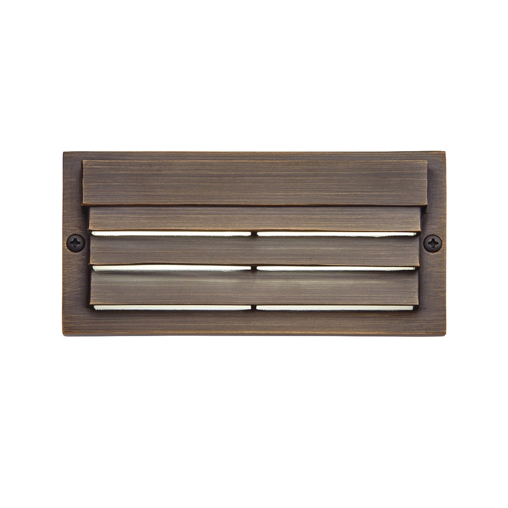 12V 6" LED Louvered Step Light 2700K Textured Architectural Bronze - Bees Lighting