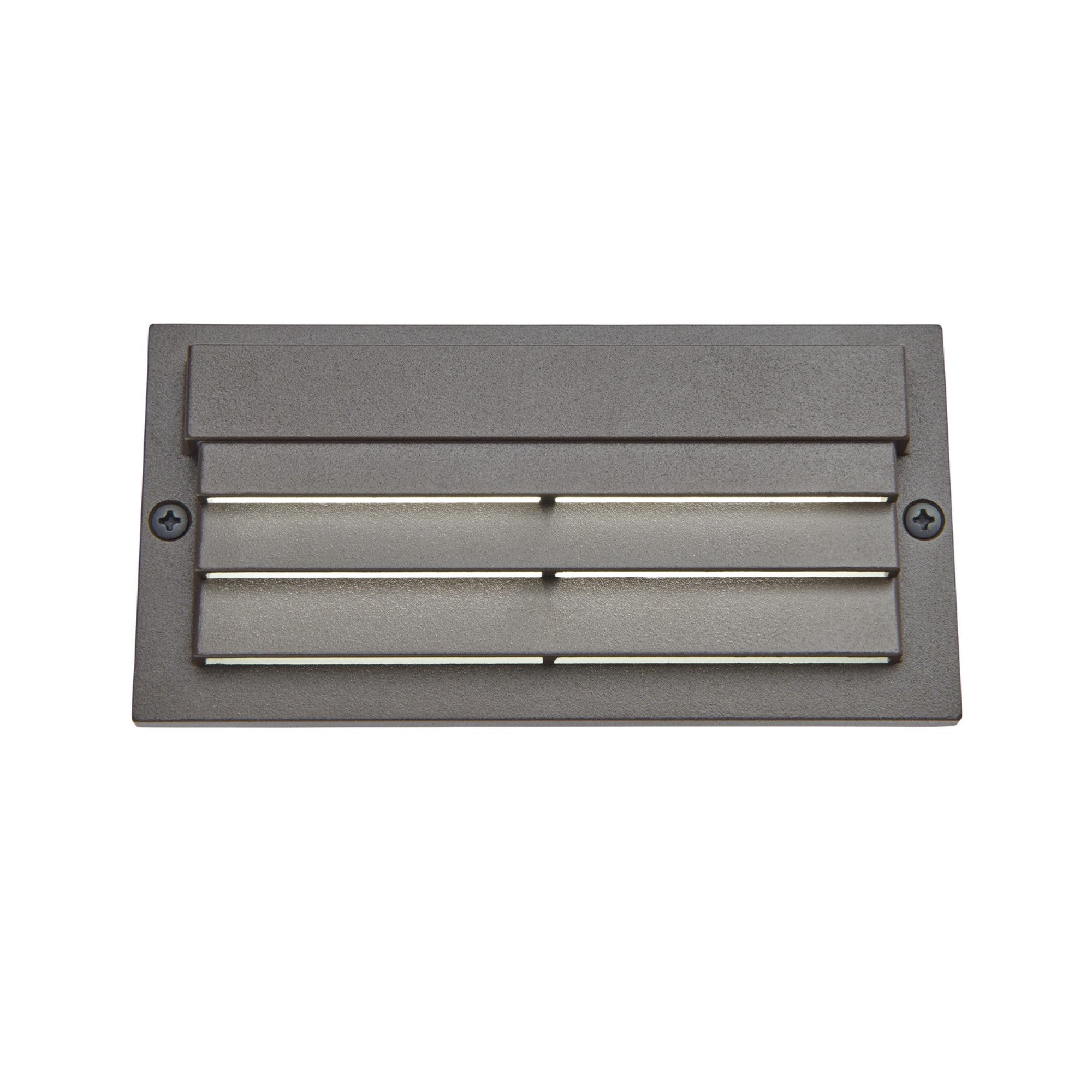 12V 6" LED Louvered Step Light 3000K Textured Architectural Bronze - Bees Lighting