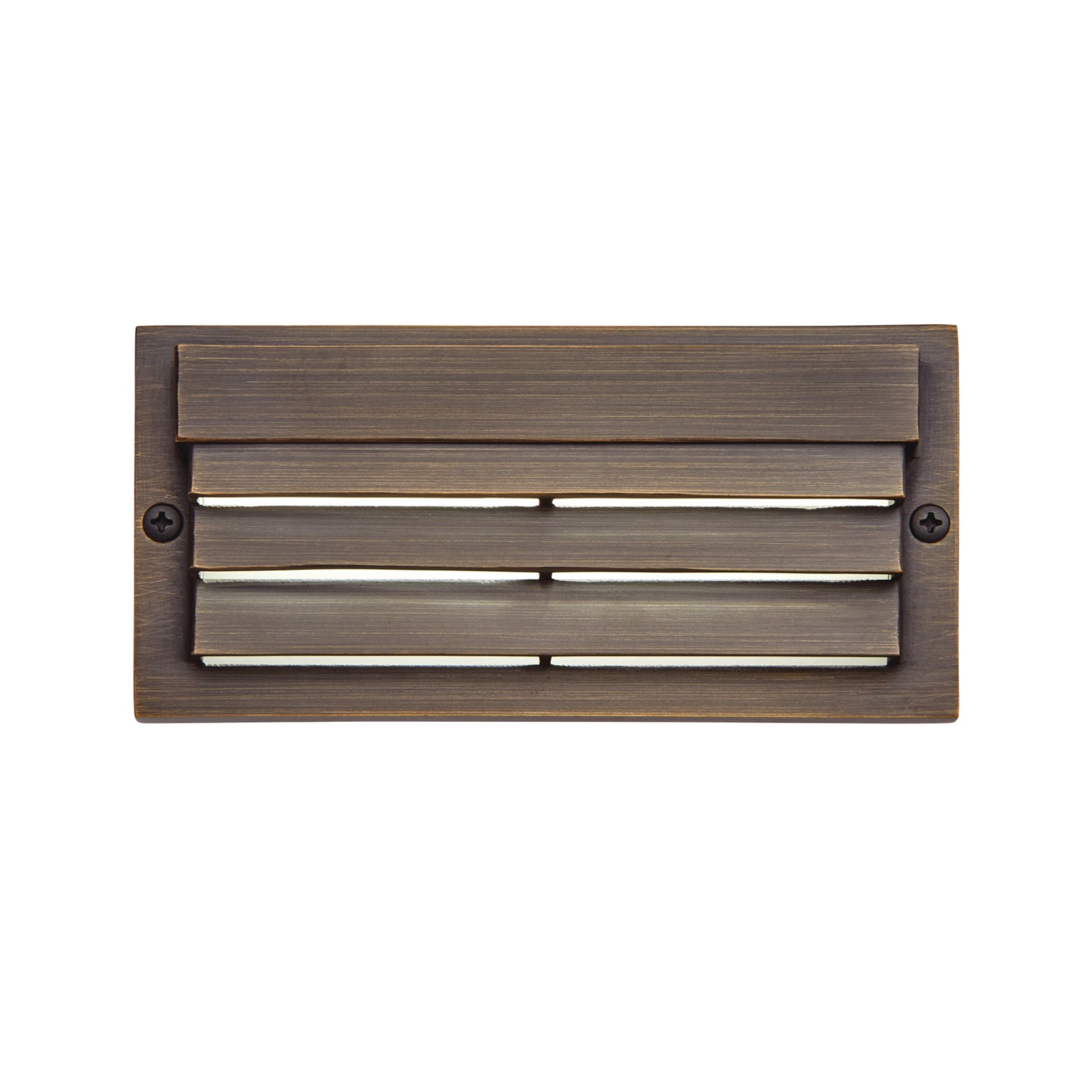 12V 6" LED Louvered Step Light 3000K Centennial Brass - Bees Lighting