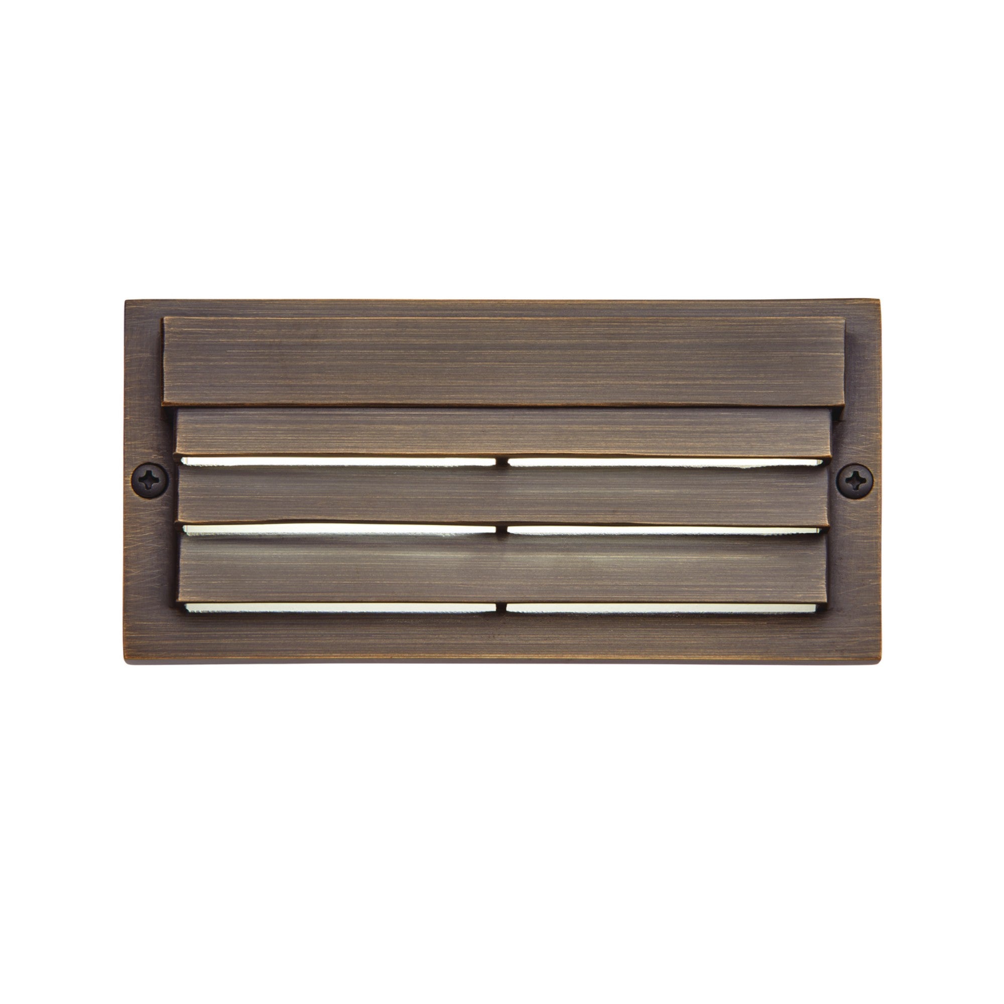 12V 6" LED Louvered Step Light 3000K Centennial Brass - Bees Lighting