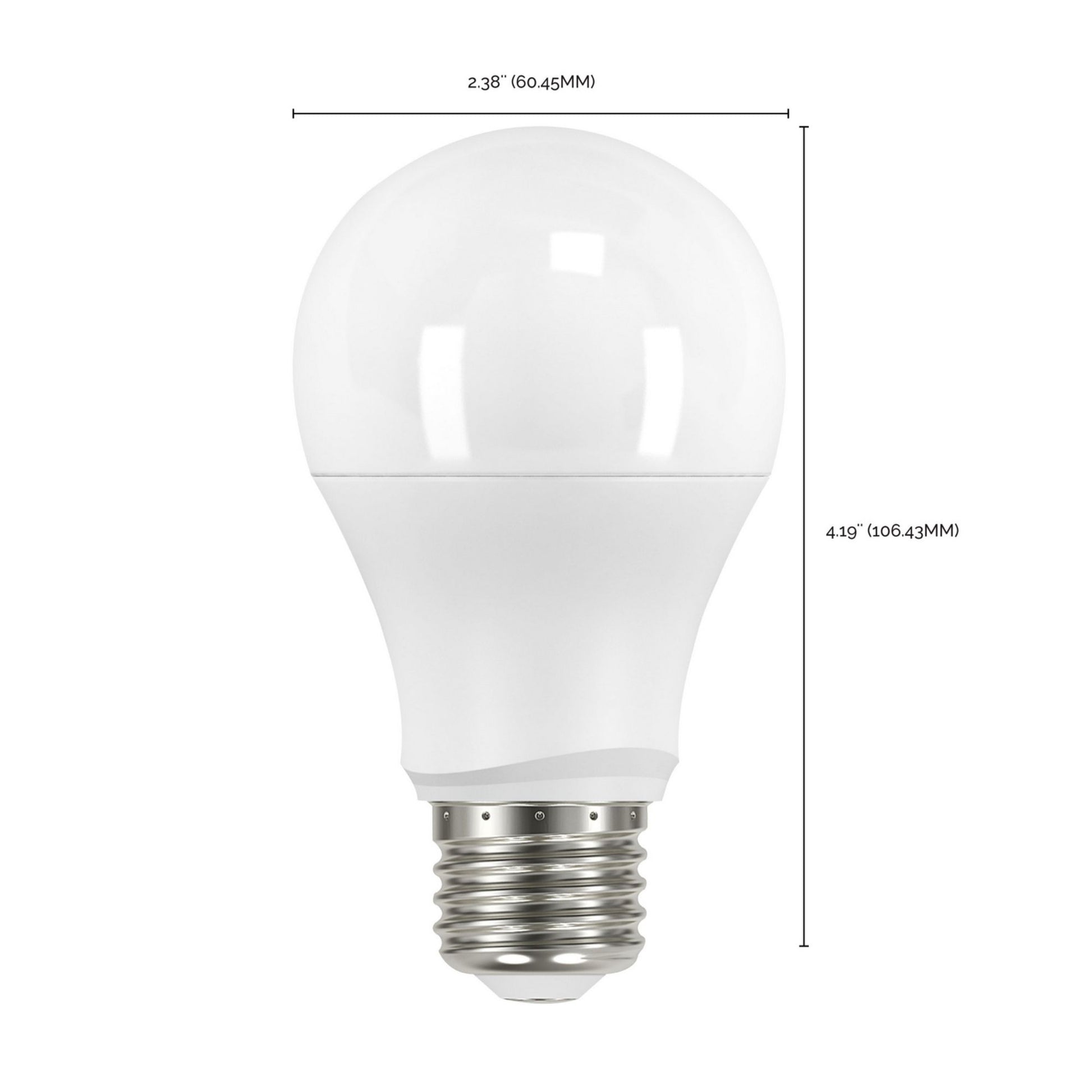 Dusk to Dawn A19 LED Bulb, 9W, 800lm, 5000K, E26 Medium Base, Frosted Finish, With Photocell - Bees Lighting