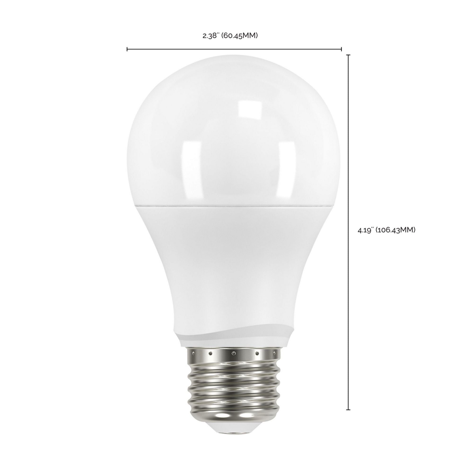 Dusk to Dawn A19 LED Bulb, 9W, 800lm, 5000K, E26 Medium Base, Frosted Finish, With Photocell - Bees Lighting