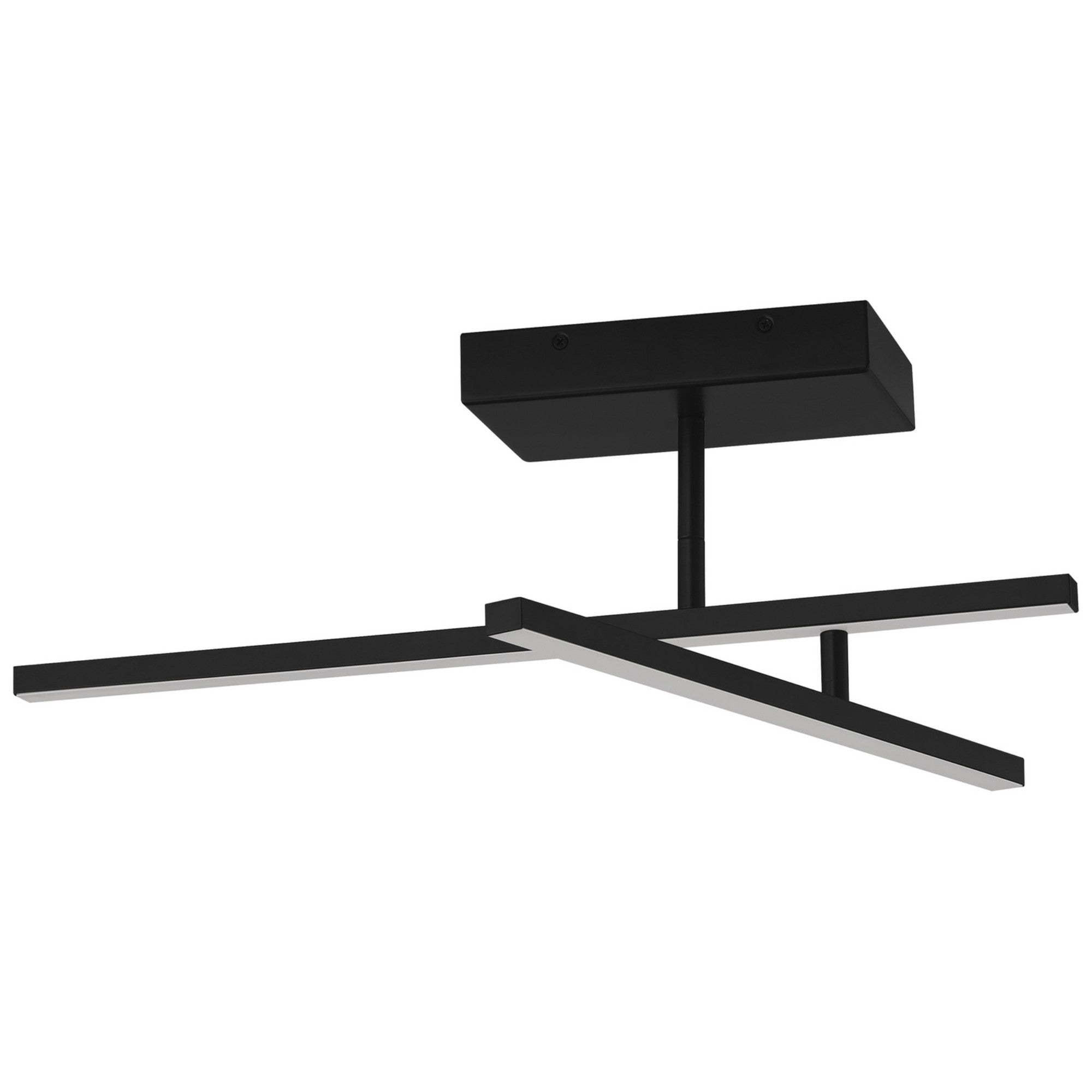 Duo 27" LED Semi-Flush Mount, Matte Black Finish - Bees Lighting