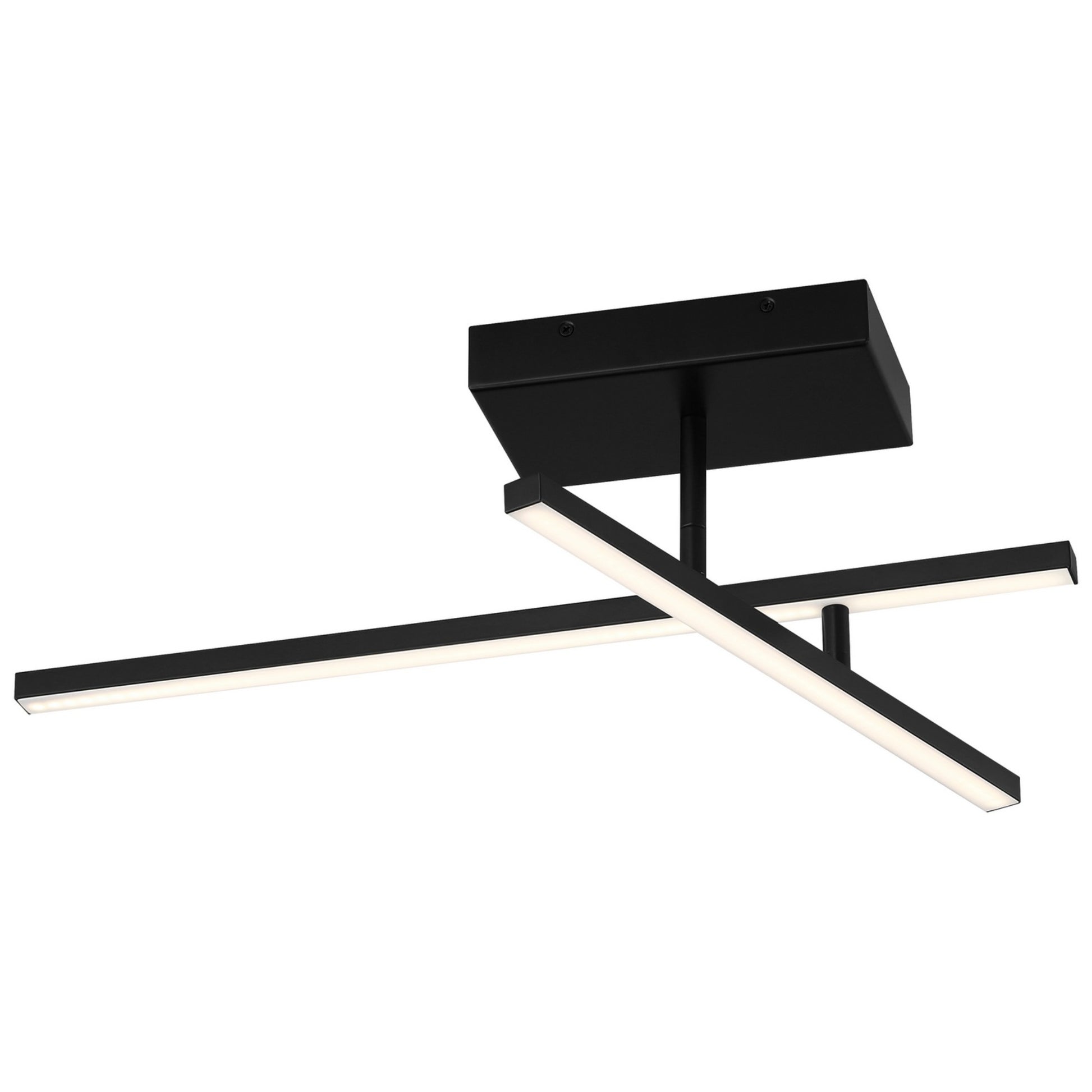 Duo 27" LED Semi-Flush Mount, Matte Black Finish - Bees Lighting
